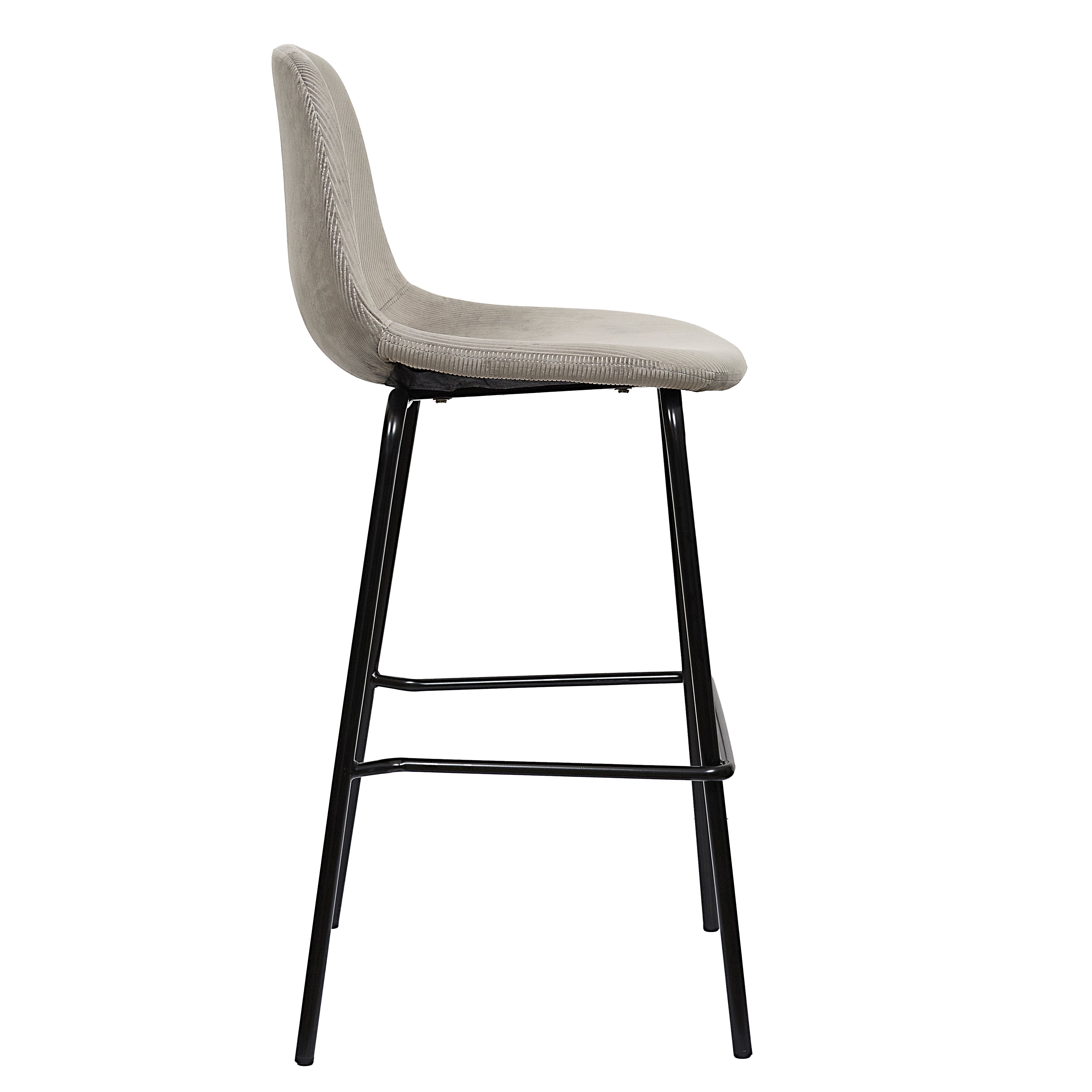 CHAISE DE BAR GIULIA GRIS - LOT DE 2