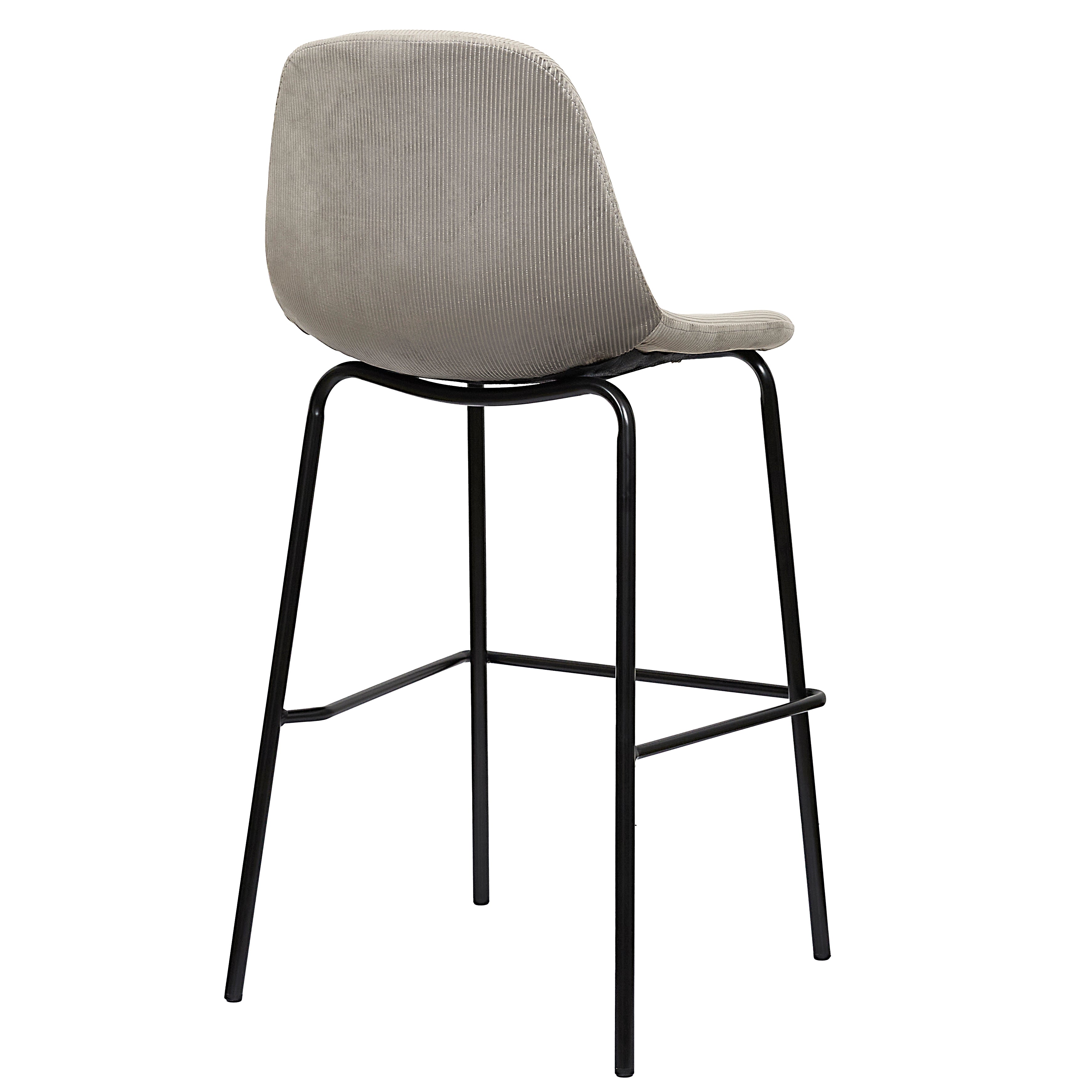 CHAISE DE BAR GIULIA GRIS - LOT DE 2