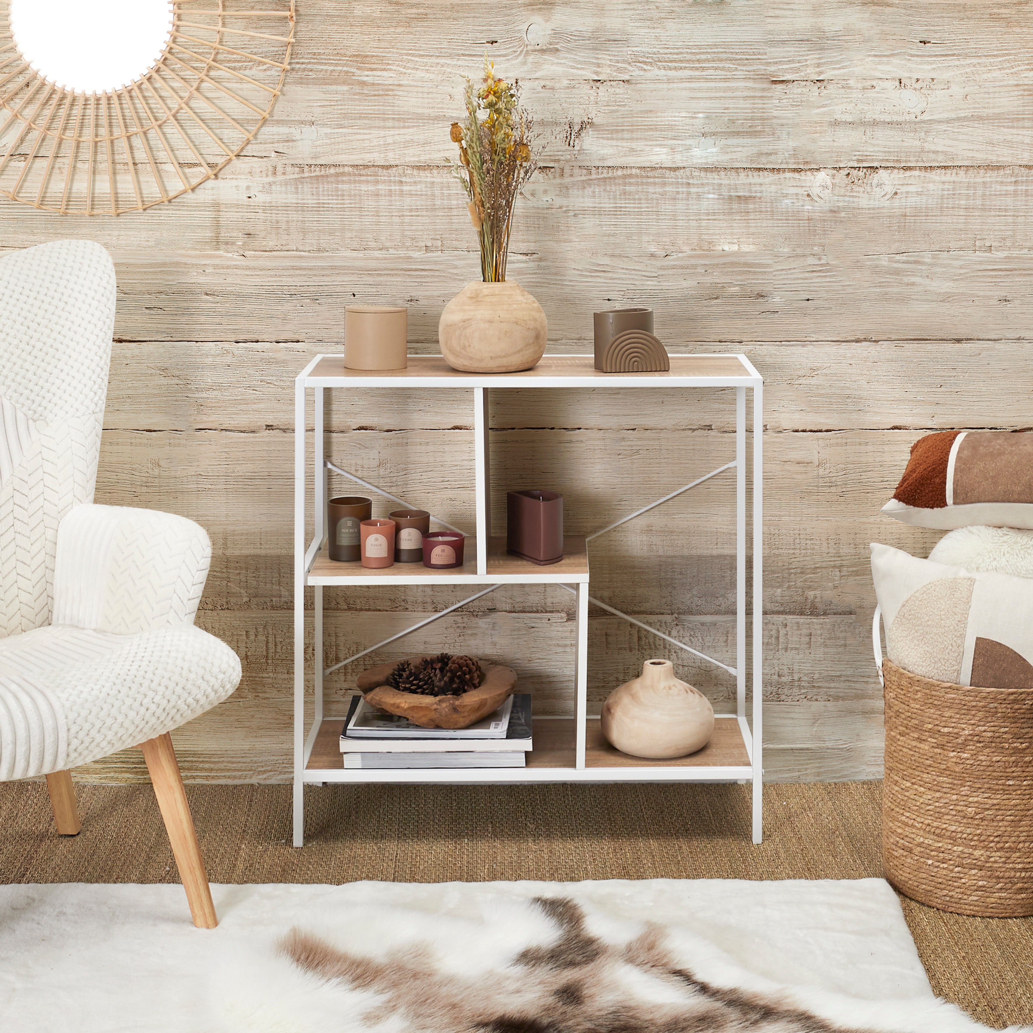ETAGERE EDISON BLANC 80X30X79.5CM