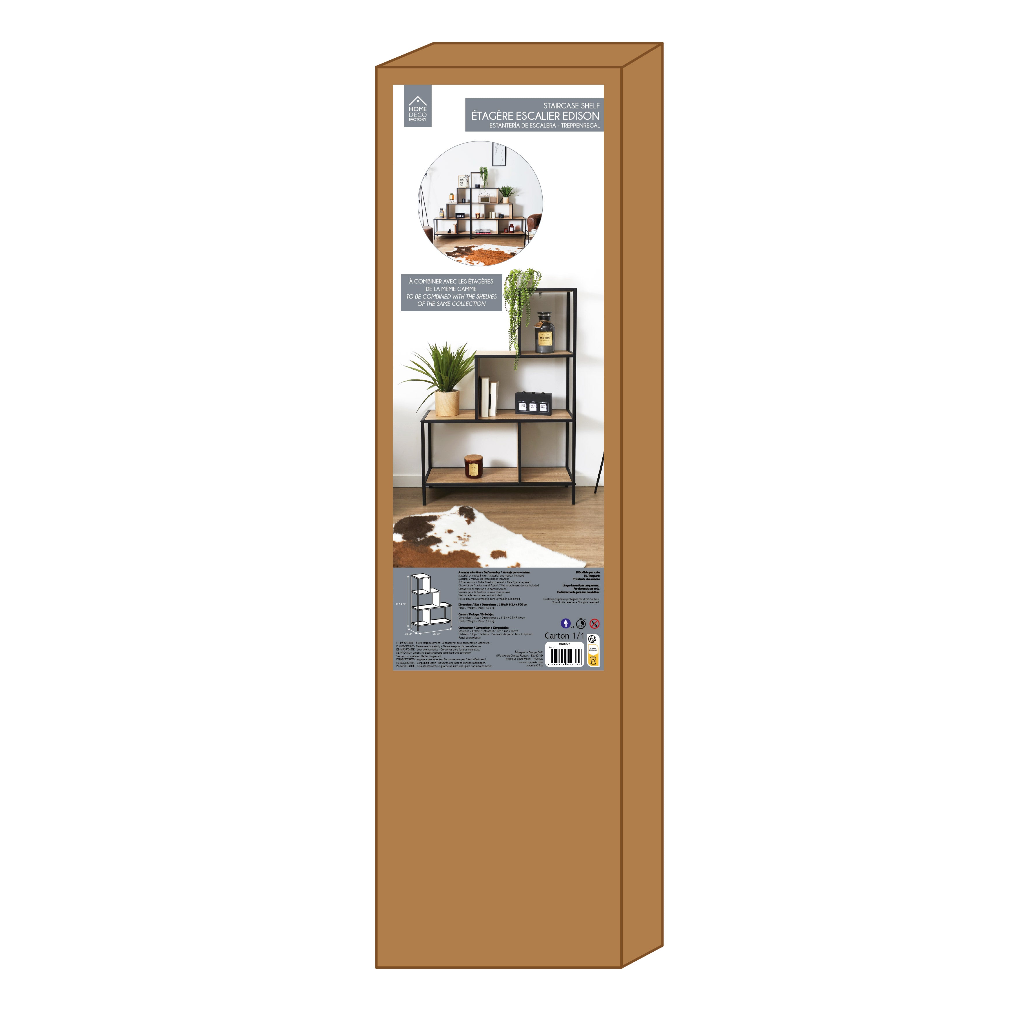 ETAGERE ESCALIER EDISON H112CM