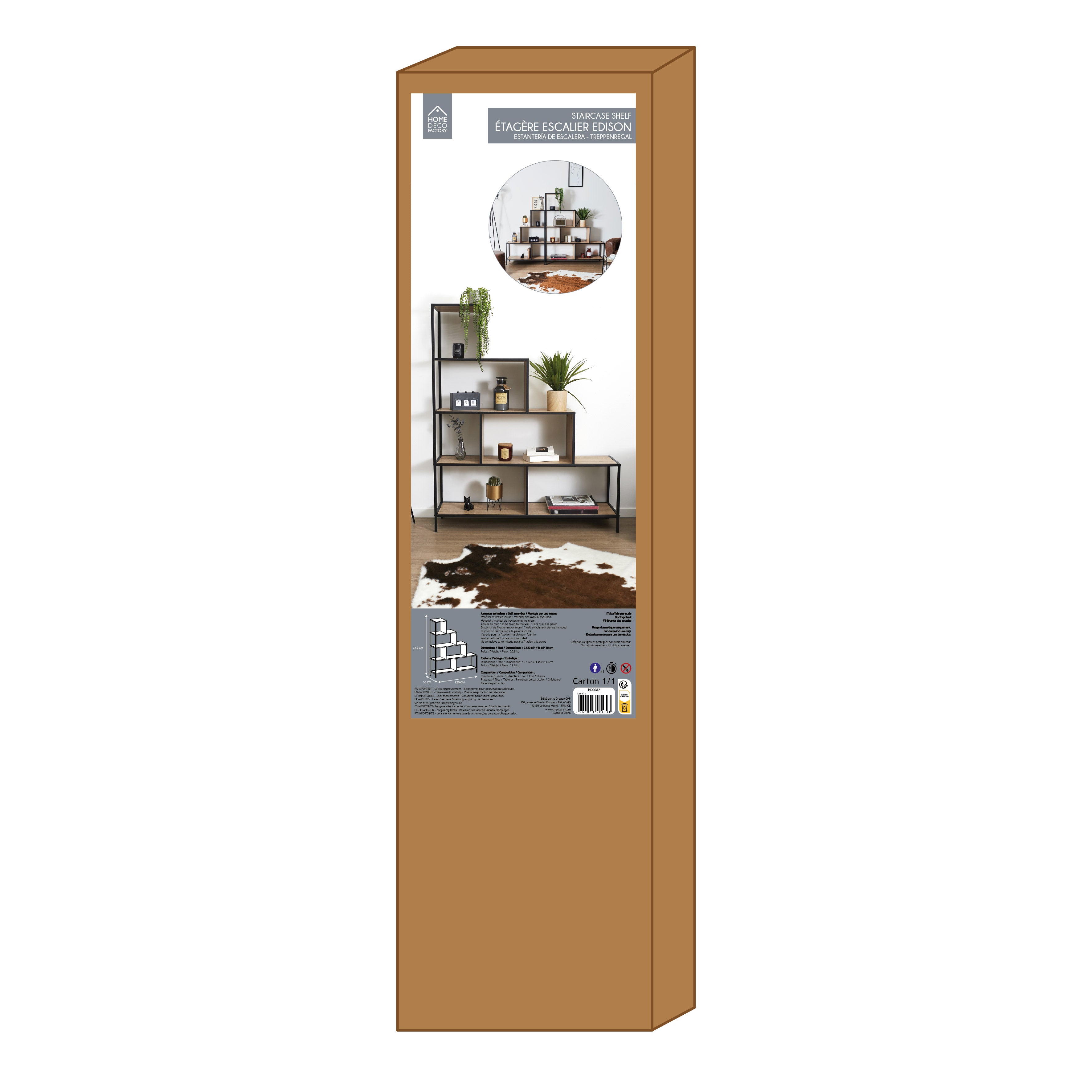 ETAGERE ESCALIER EDISON H146CM