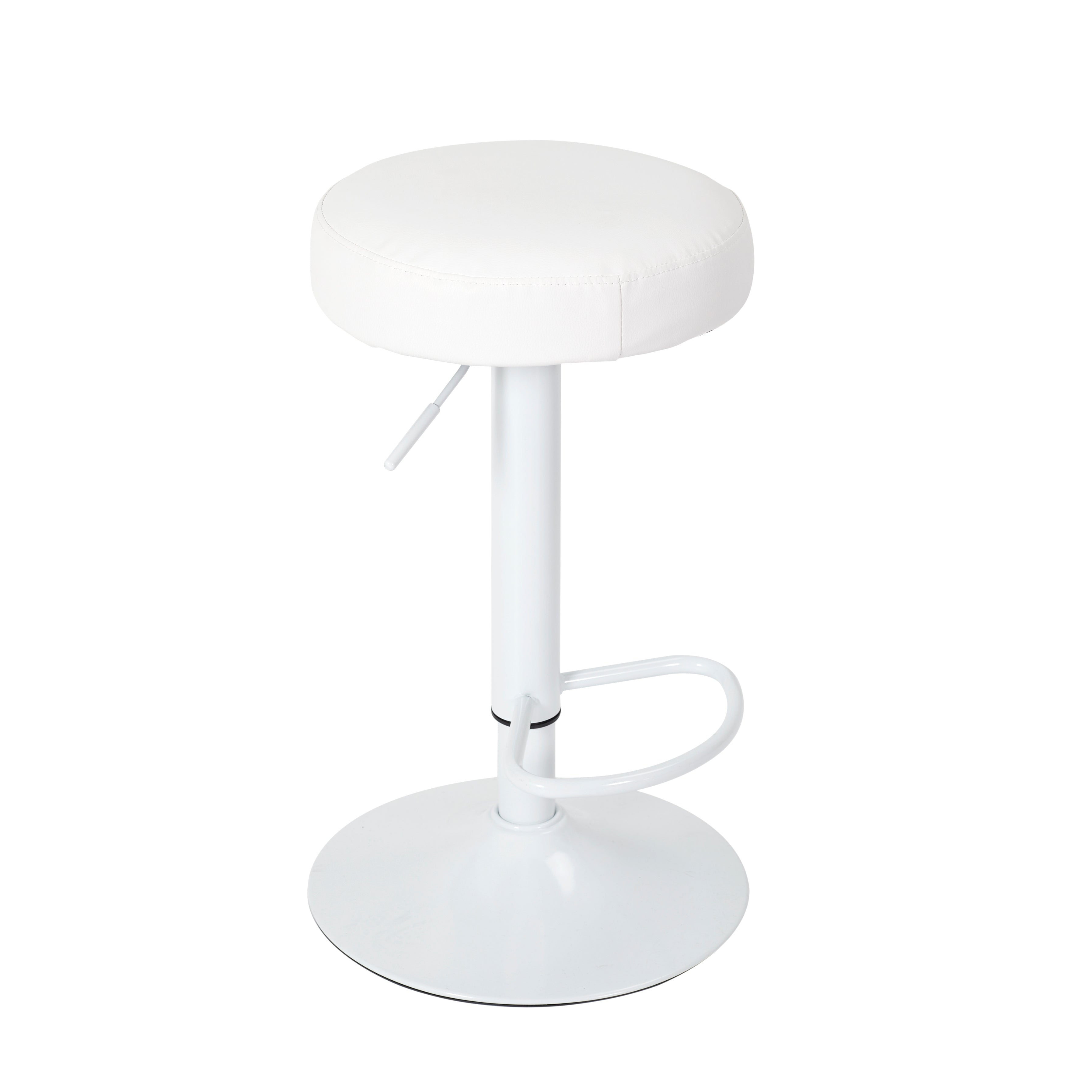 TABOURET DE BAR REGLABLE MUMFORD BLANC - LOT DE 2