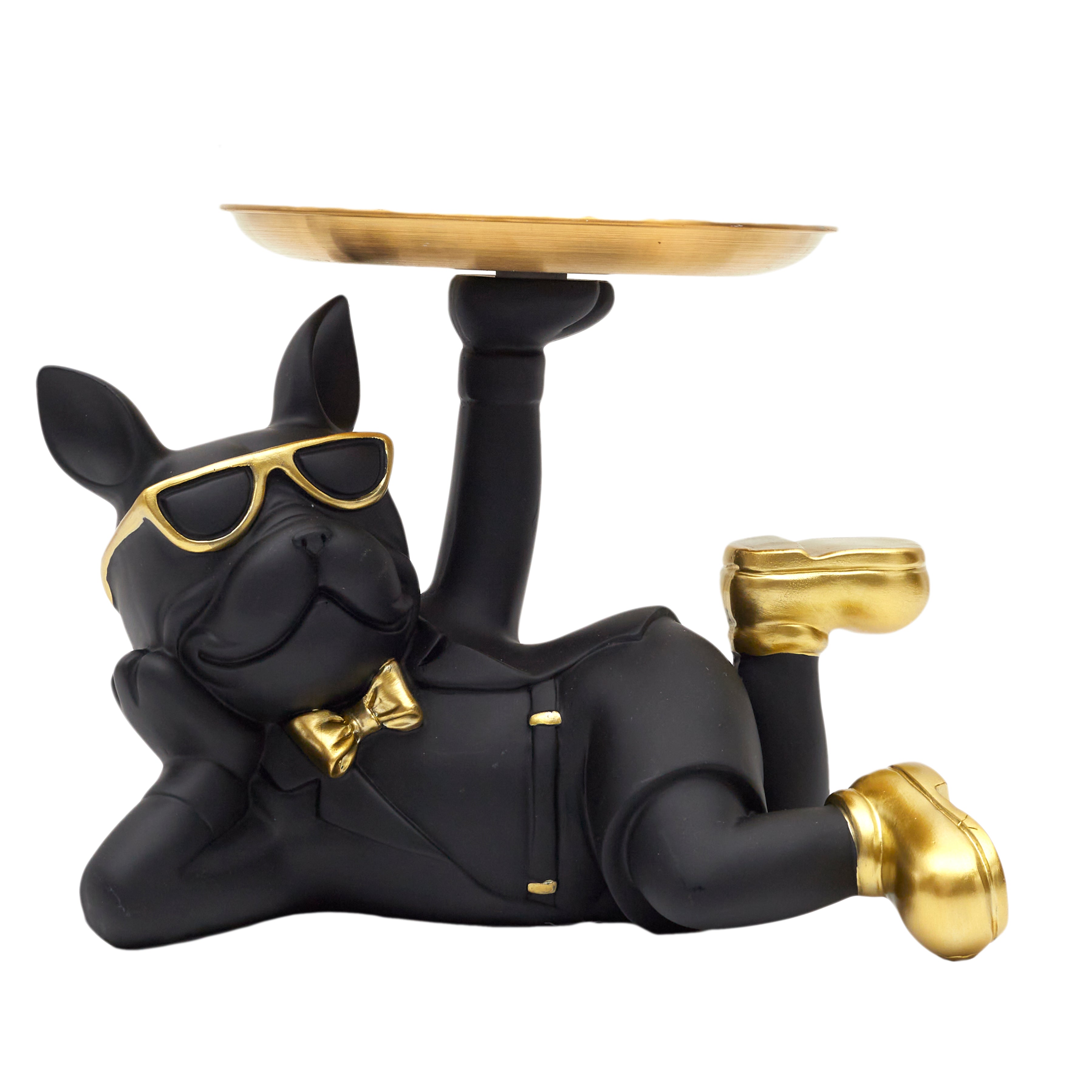 STATUE BULLDOG NOIR VIDE POCHE