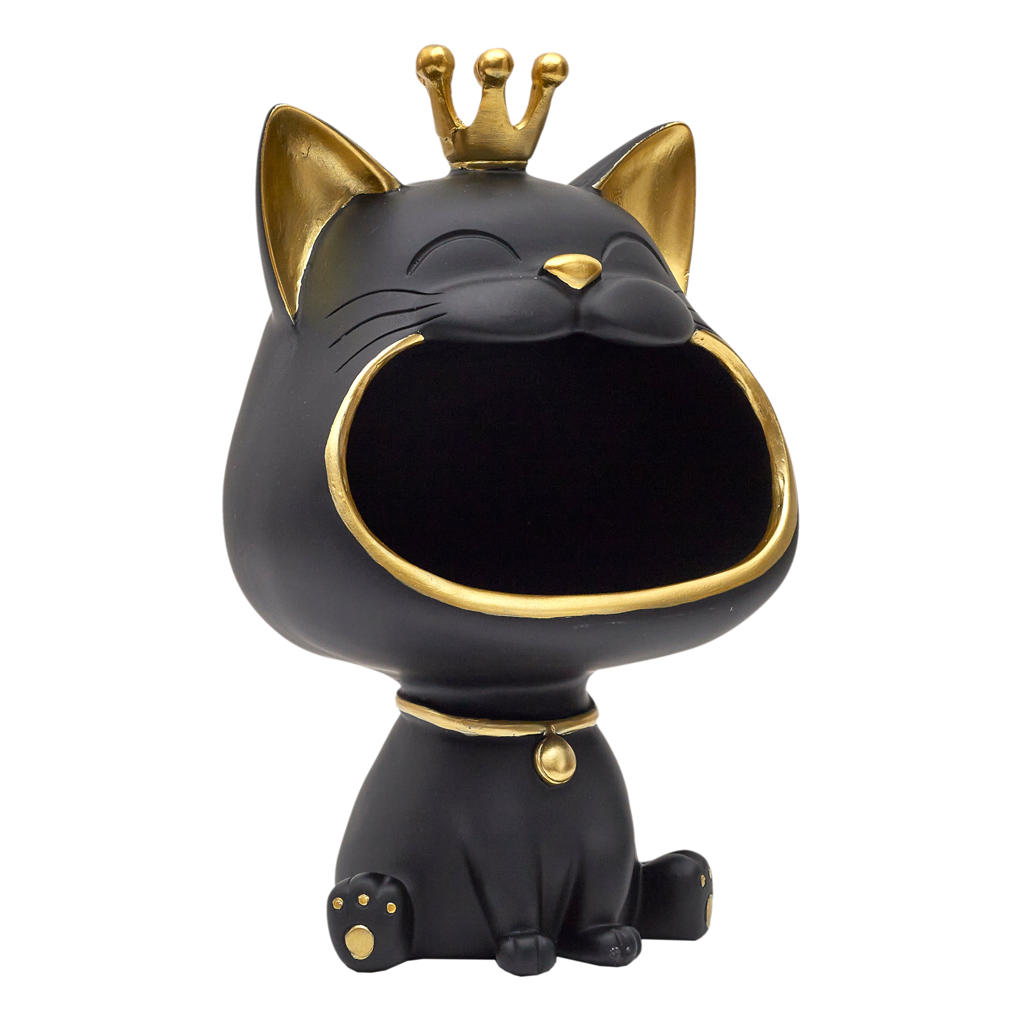 STATUE CHAT NOIR VIDE POCHE