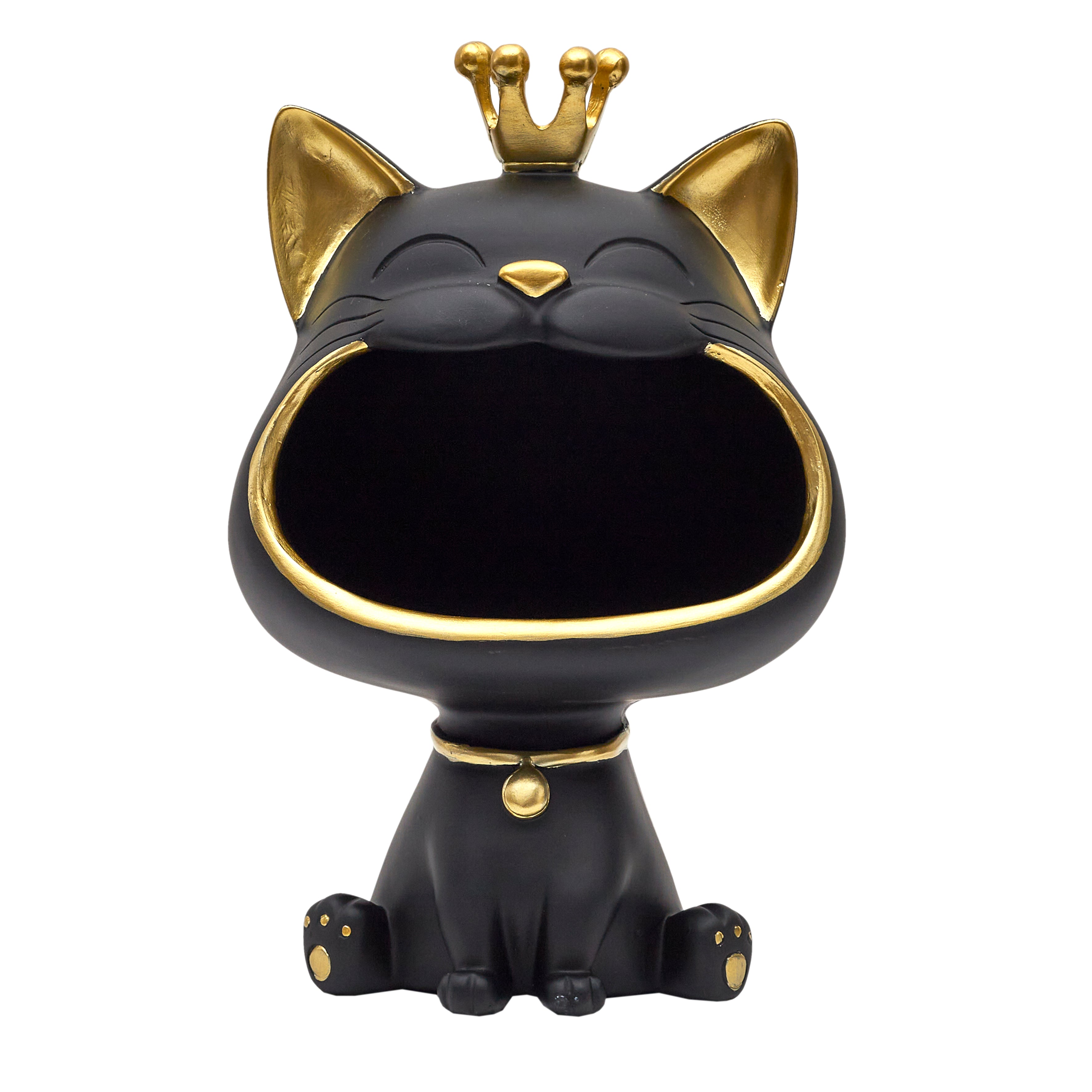 STATUE CHAT NOIR VIDE POCHE