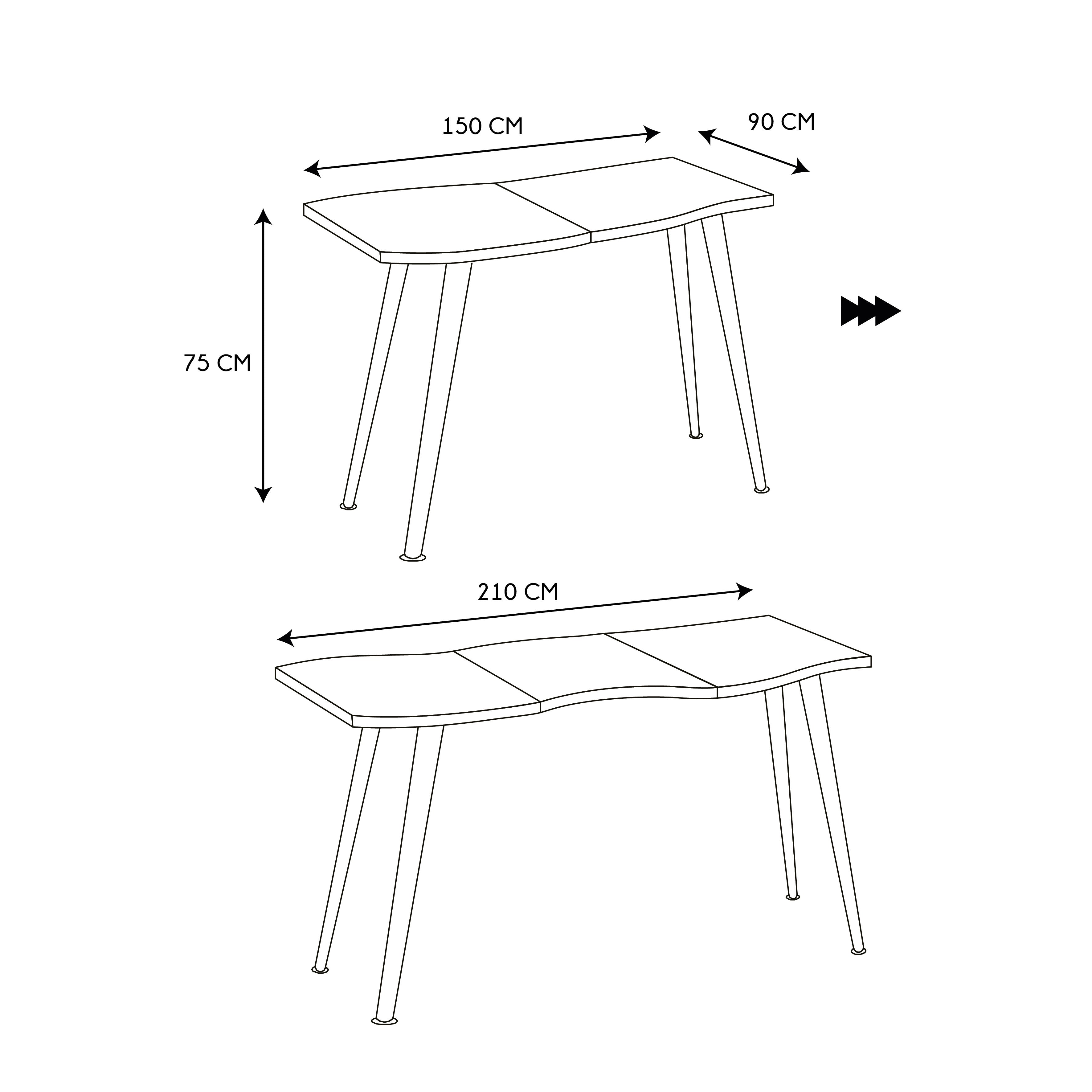 TABLE EXTENSIBLE 6 A 8 PERSONNES FOREST FIRST