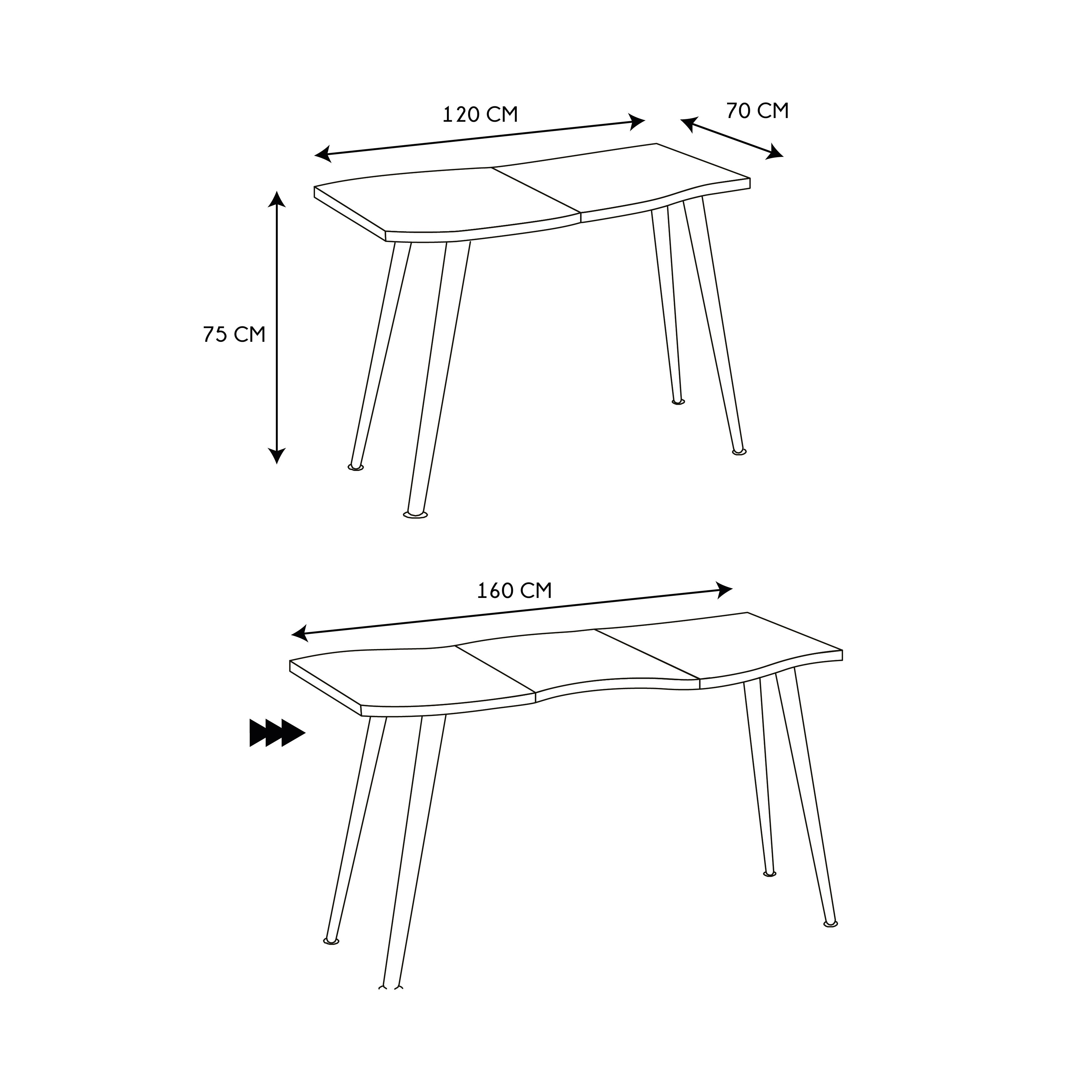 TABLE EXTENSIBLE 4 A 6 PERSONNES FOREST