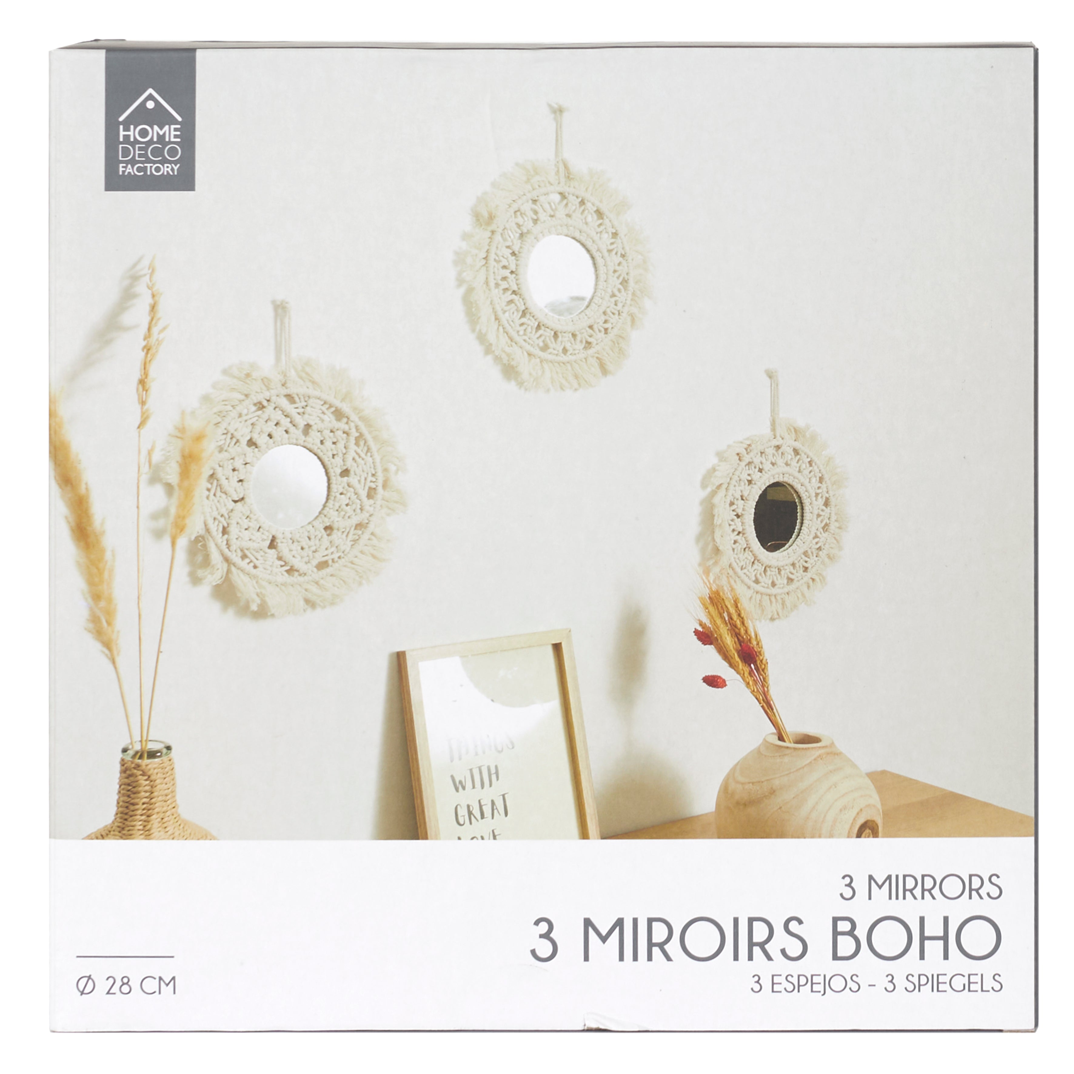 MIROIR X3 BOHO H28CM