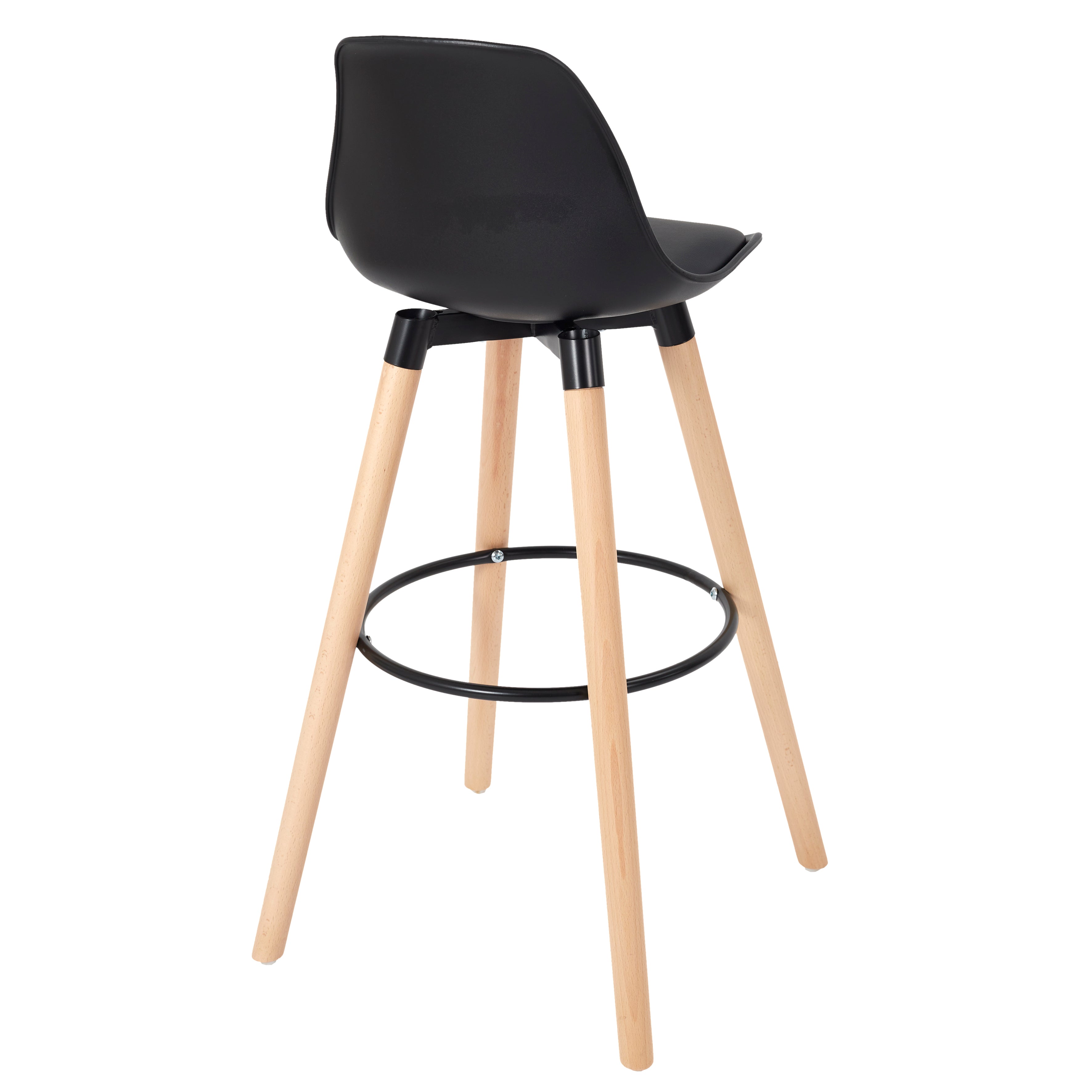 TABOURET DE BAR WALT NOIR - LOT DE 2