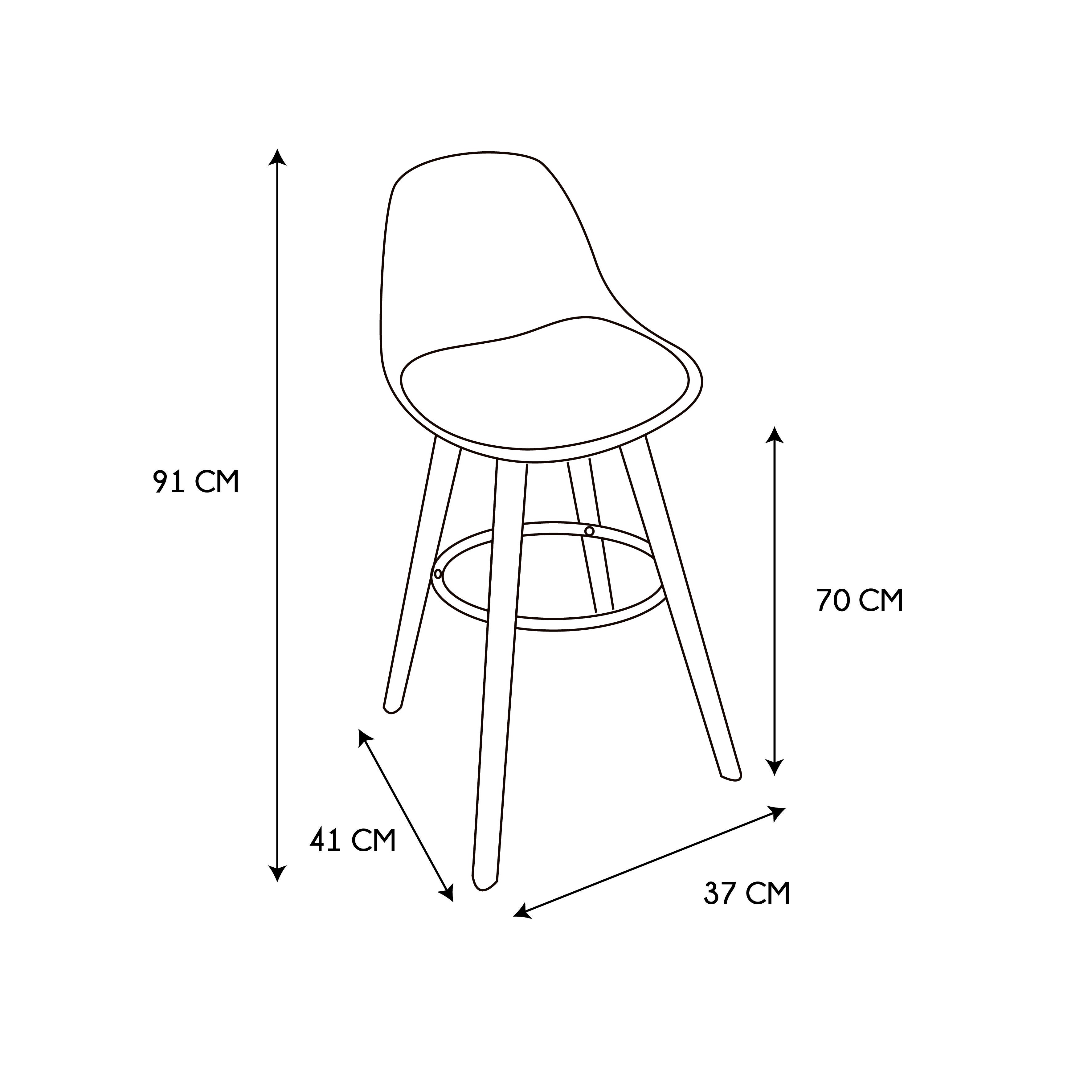 TABOURET DE BAR WALT NOIR - LOT DE 2