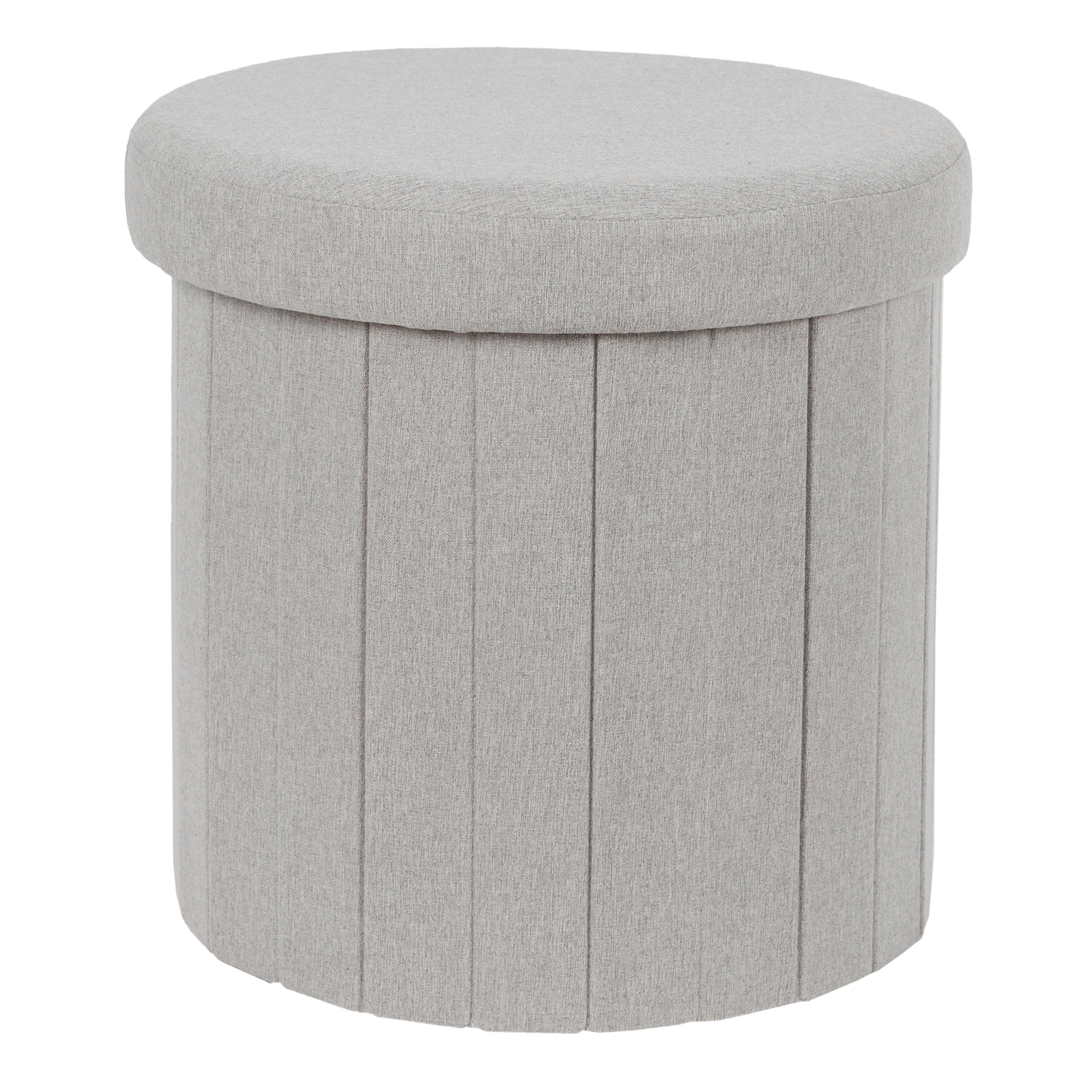 COFFRE POUF PLIABLE GRIS PILLS