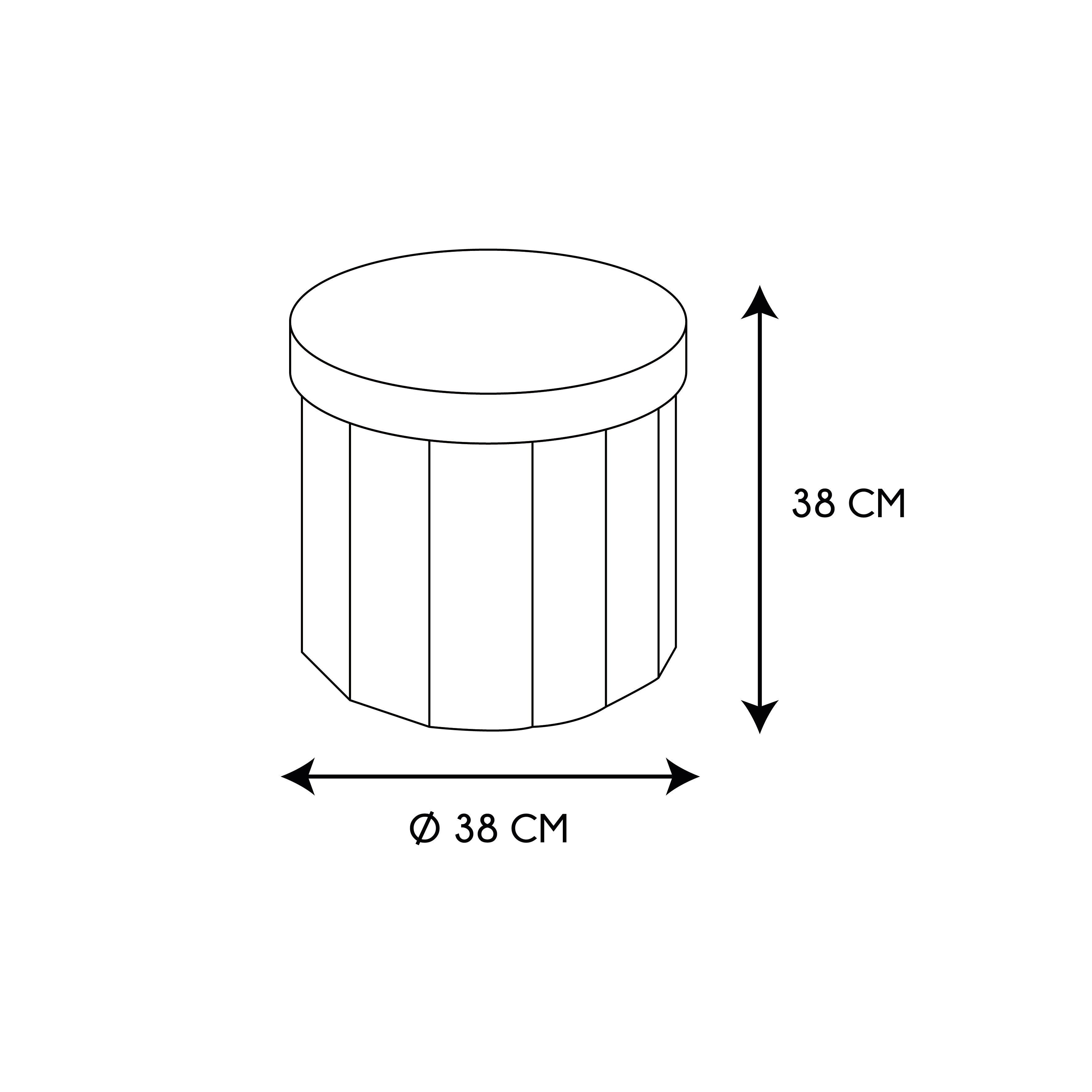 COFFRE POUF PLIABLE GRIS PILLS