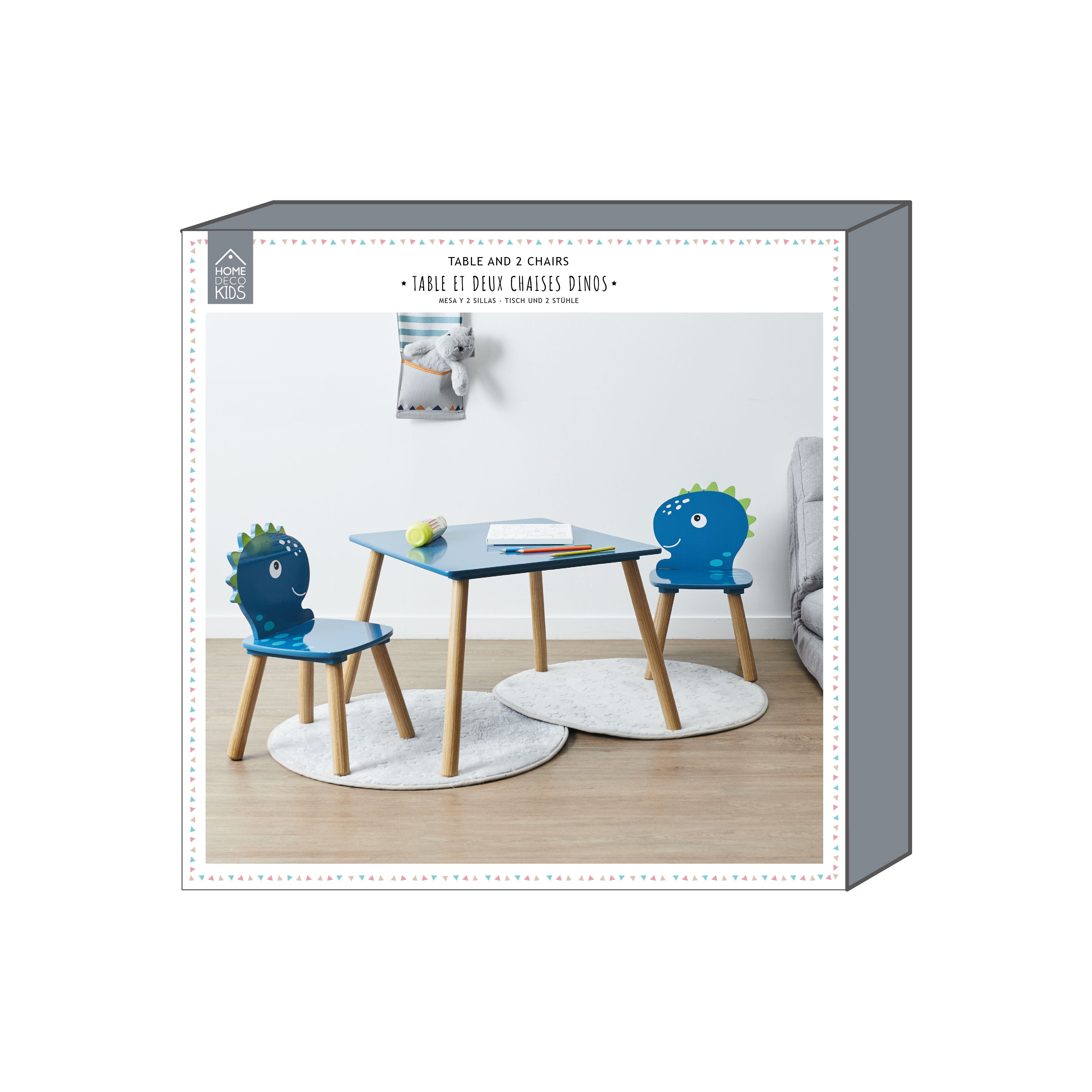 TABLE ET 2 CHAISES DINO