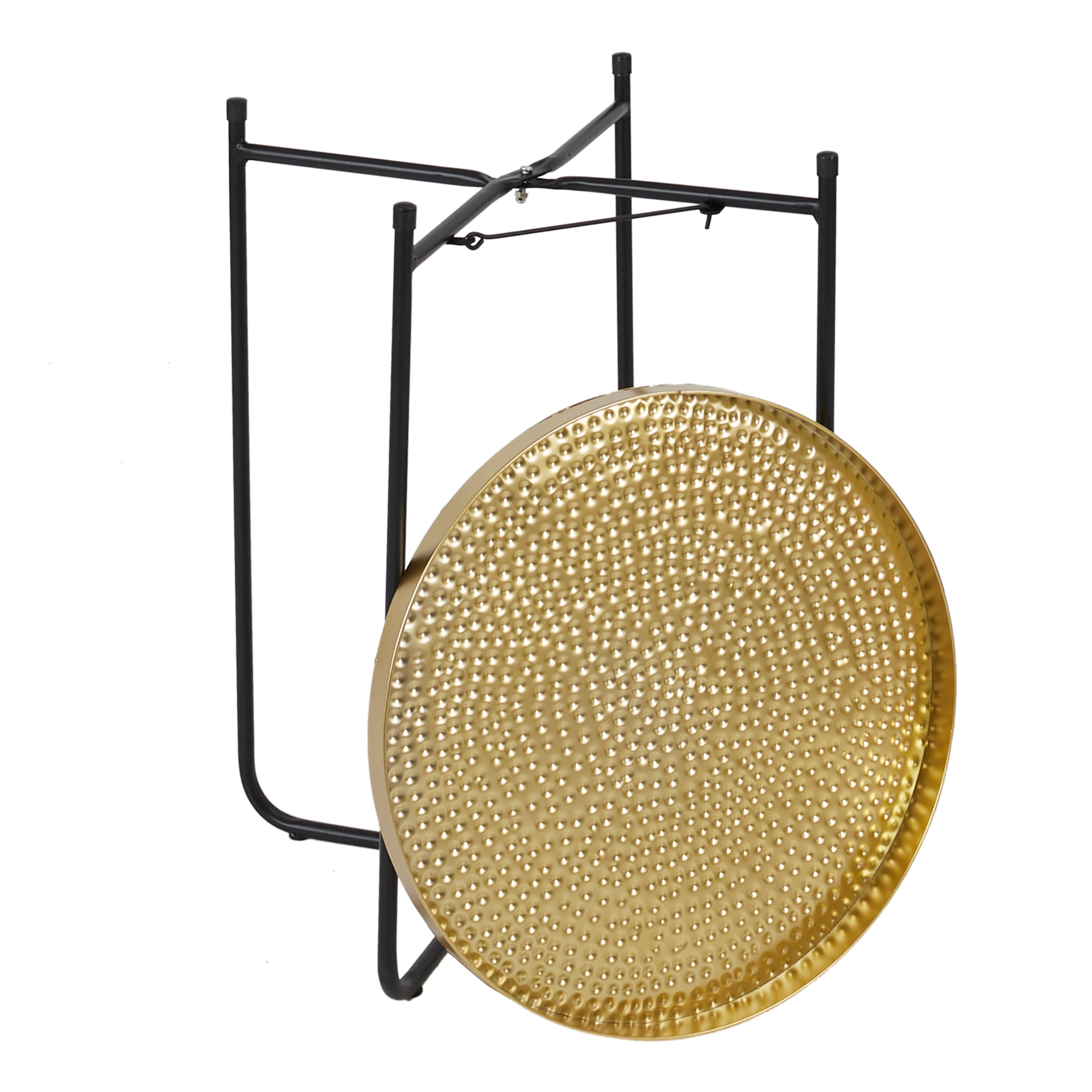 TABLE D APPOINT METAL MARTELE ALIA D35CM