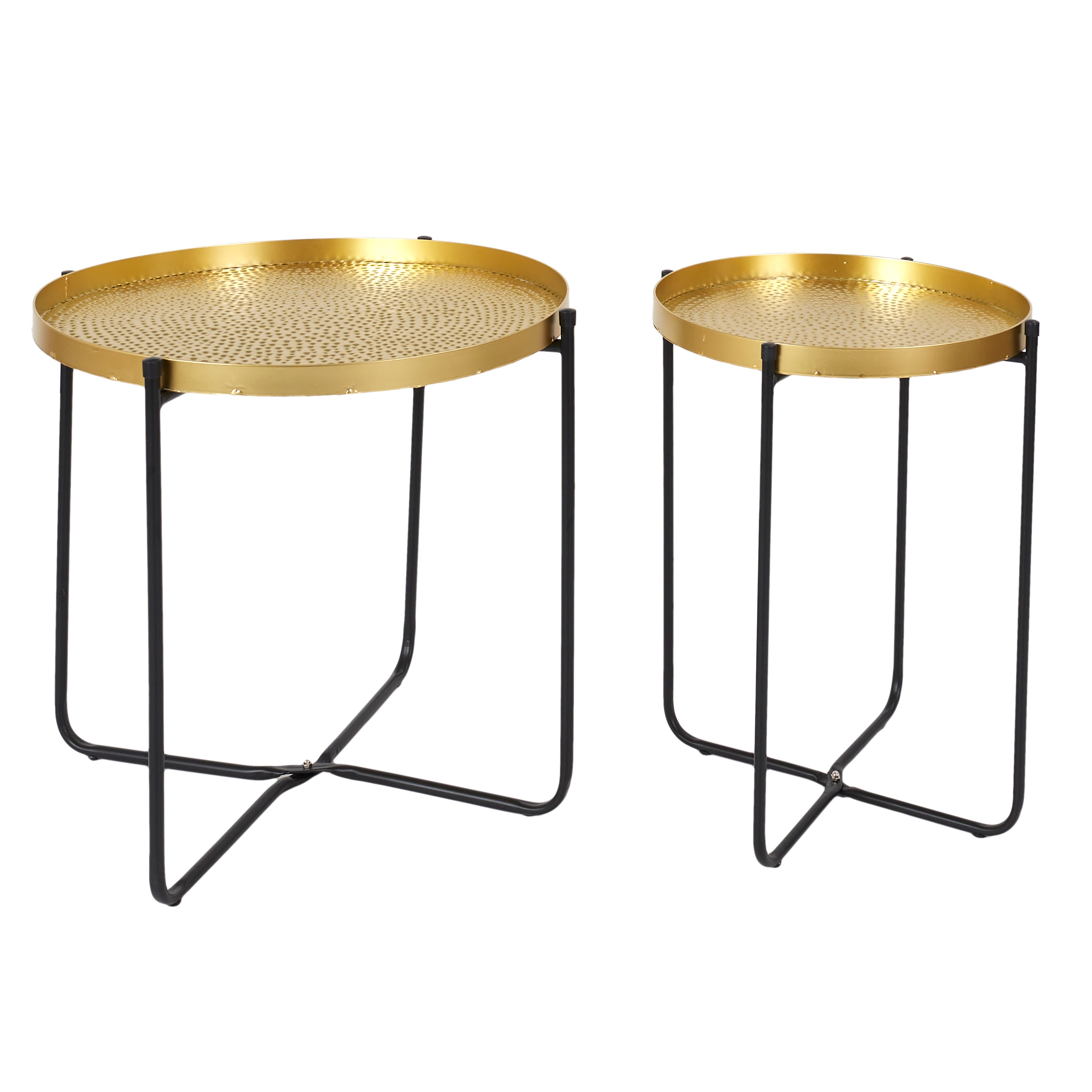 TABLE D APPOINT METAL MARTELE ALIA D35CM