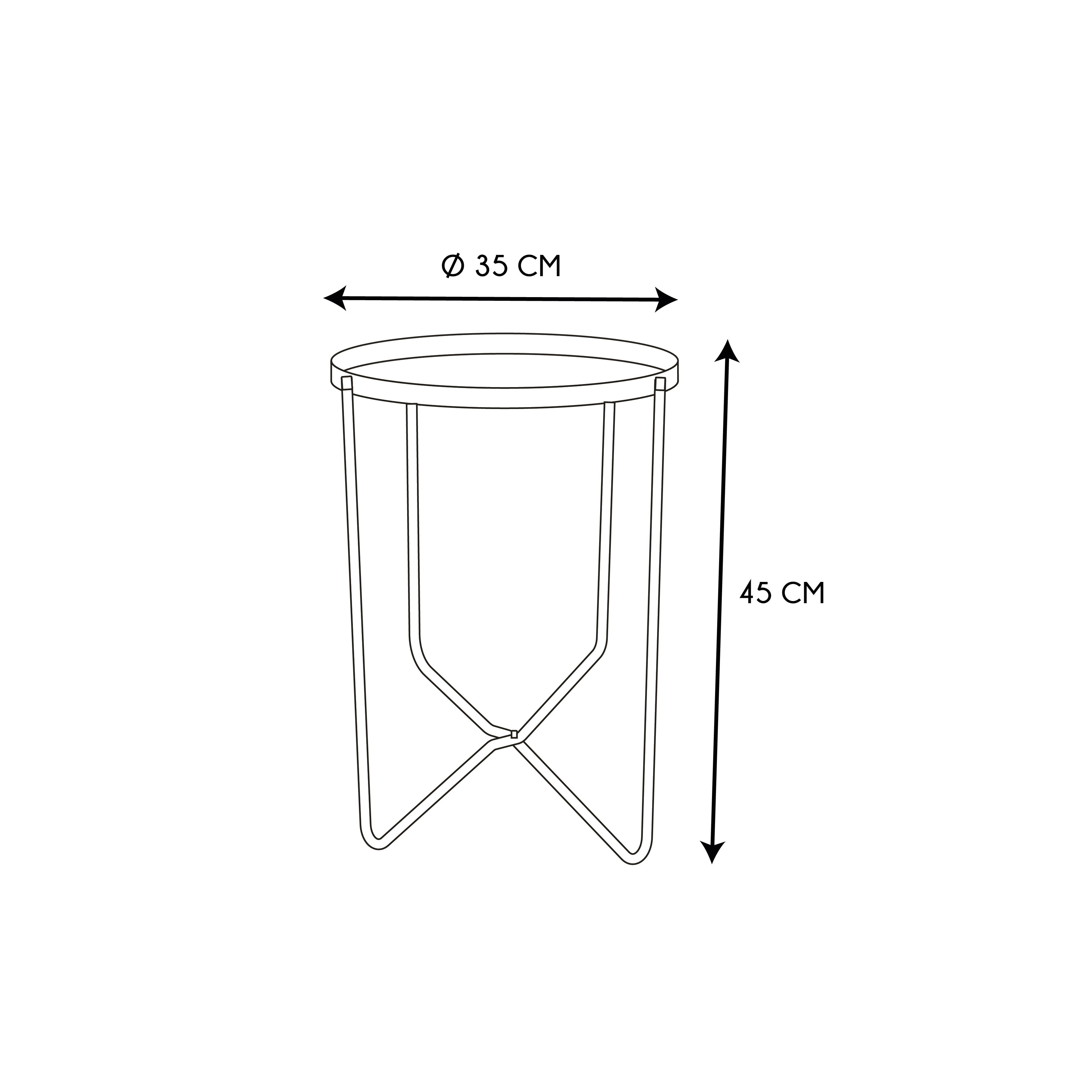 TABLE D APPOINT METAL MARTELE ALIA D35CM