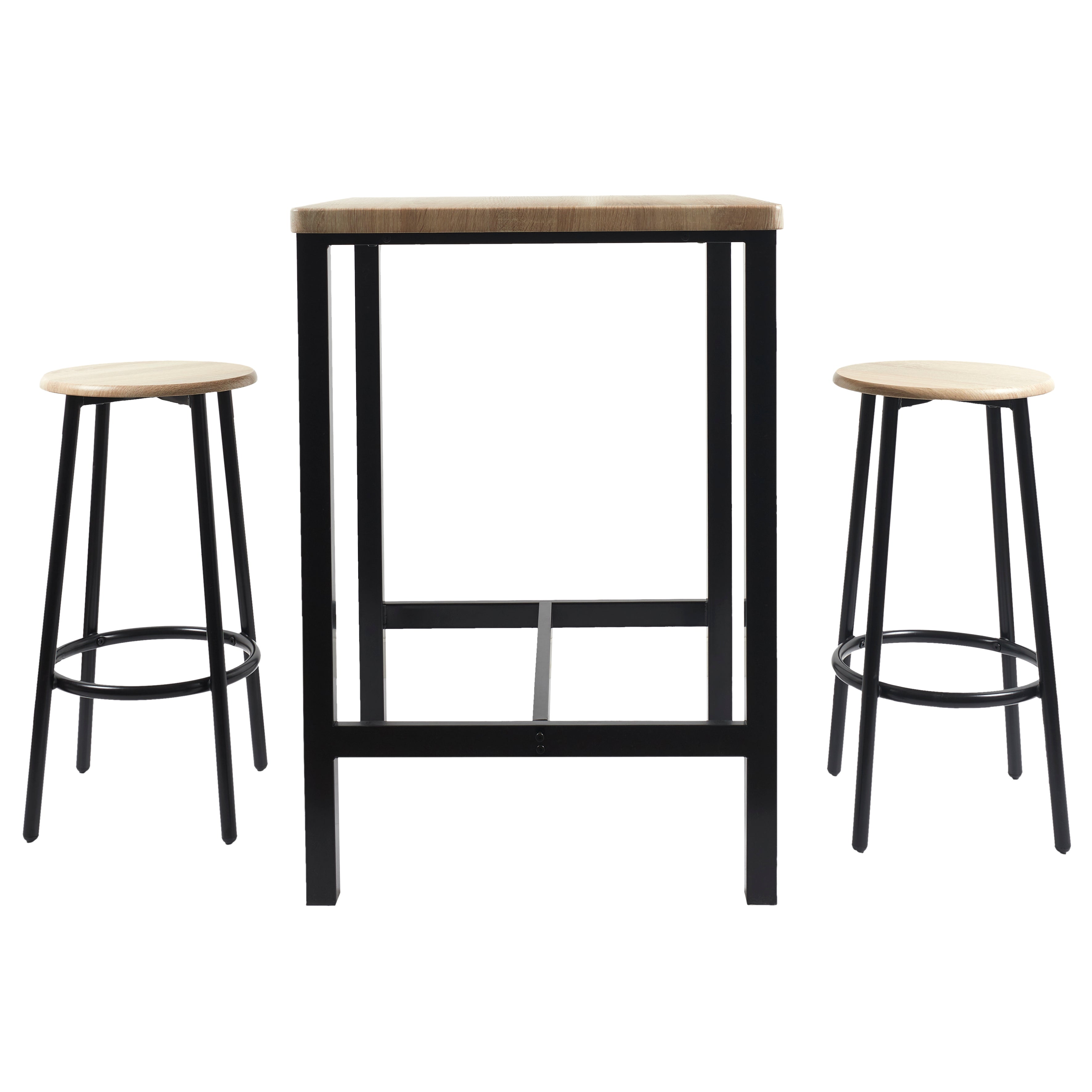 TABLE MANGE DEBOUT ET 2 TABOURETS LOKA