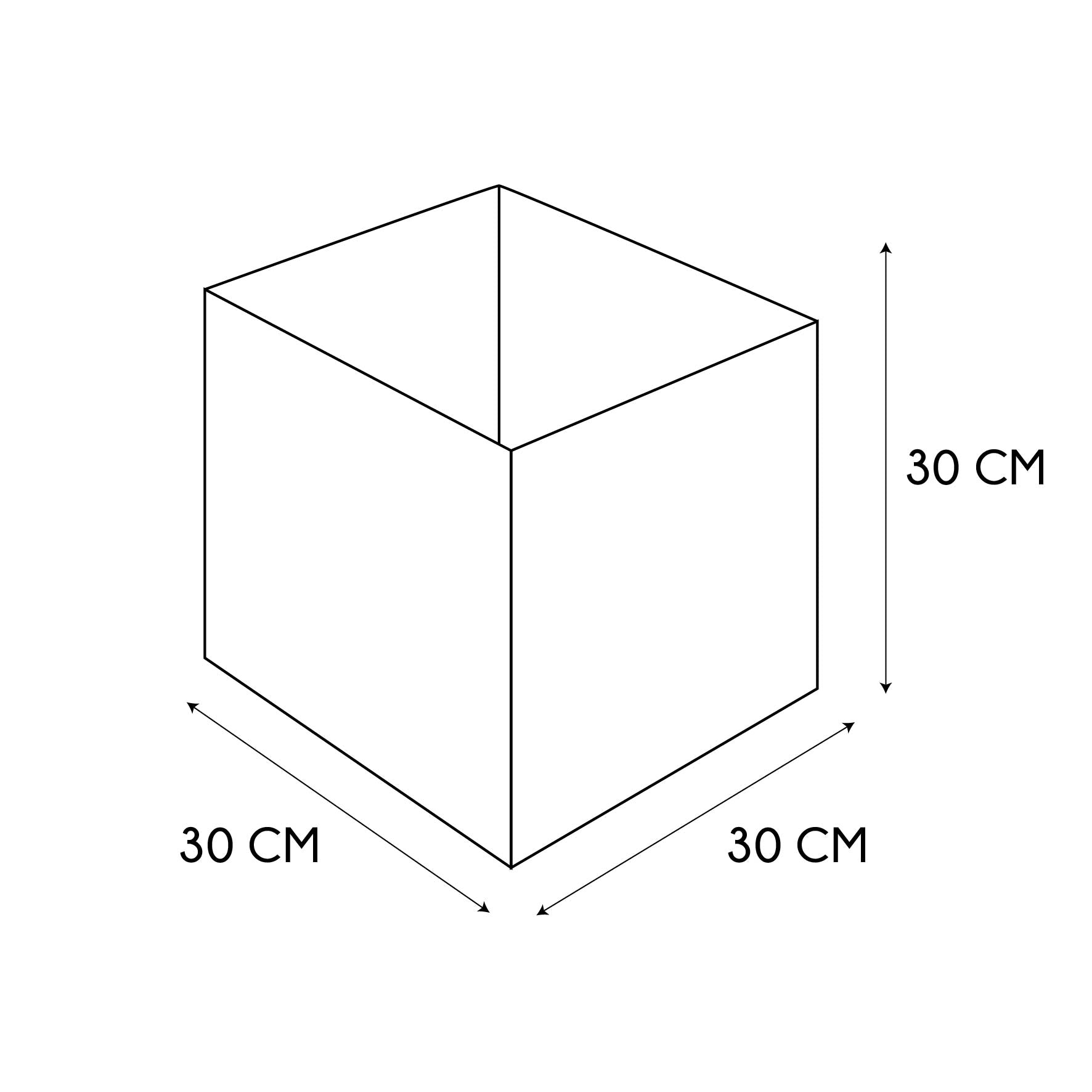CUBE DE RANGEMENT PLIABLE 30X30CM TUFTE