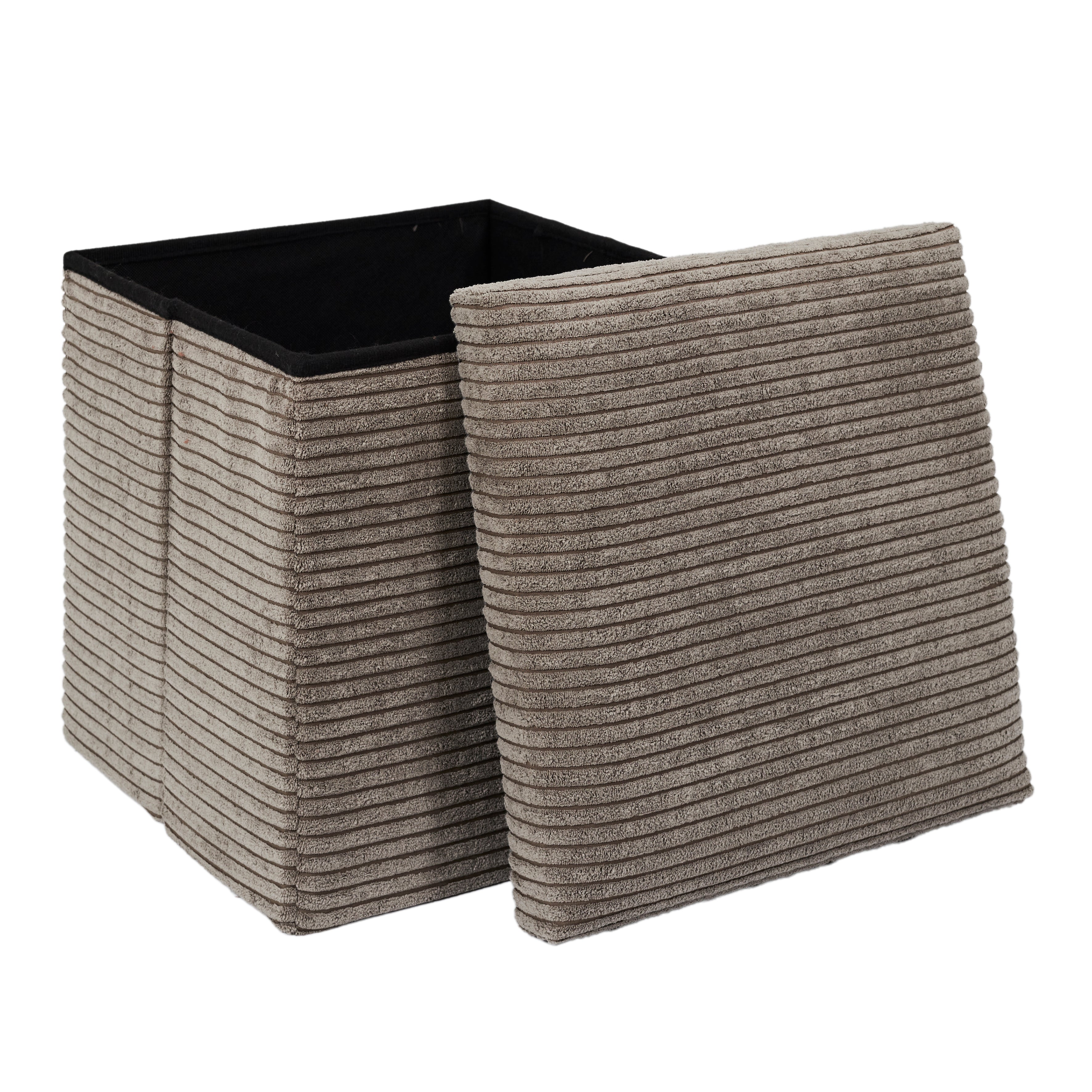 COFFRE POUF PLIABLE COTELE SCOTT TAUPE