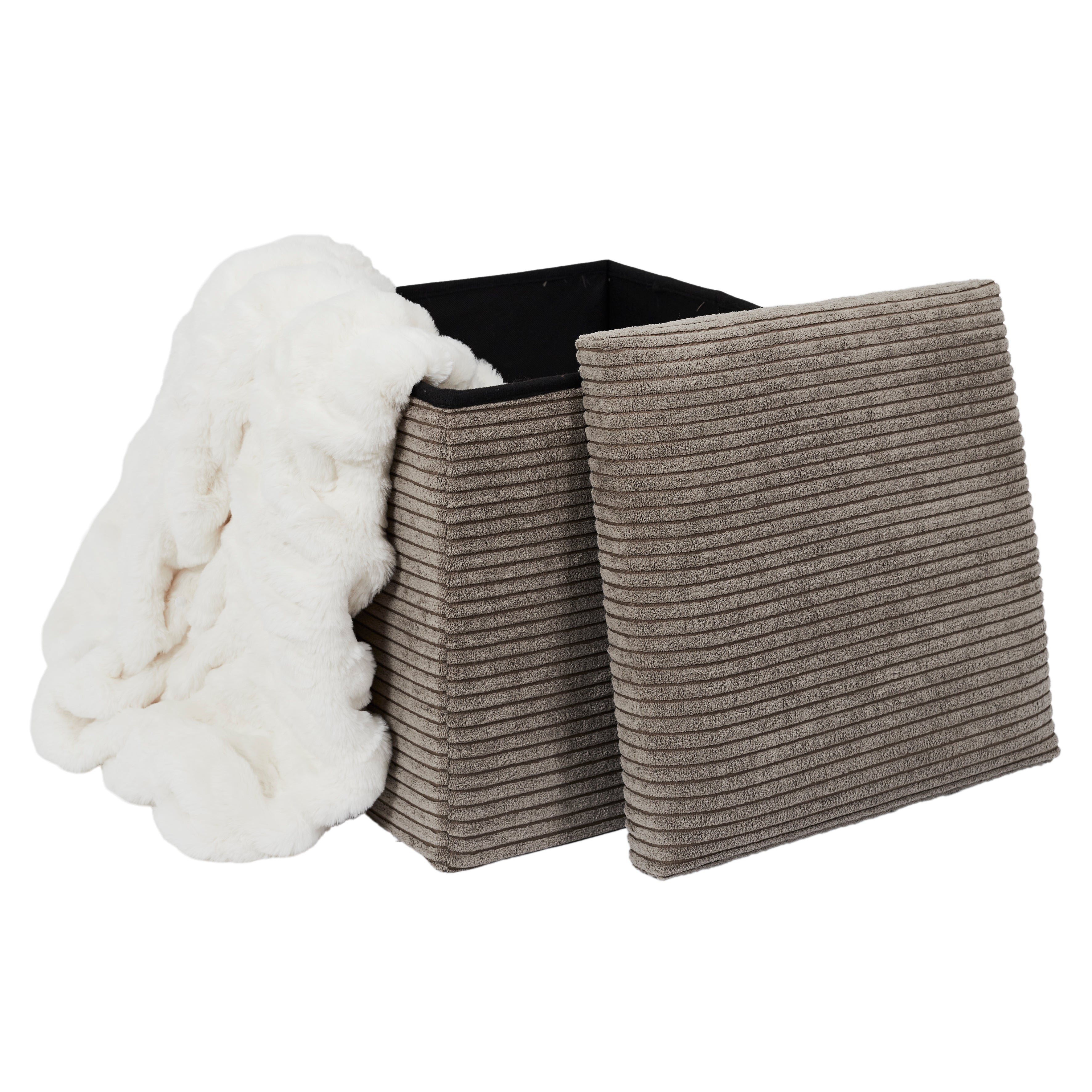 COFFRE POUF PLIABLE COTELE SCOTT TAUPE