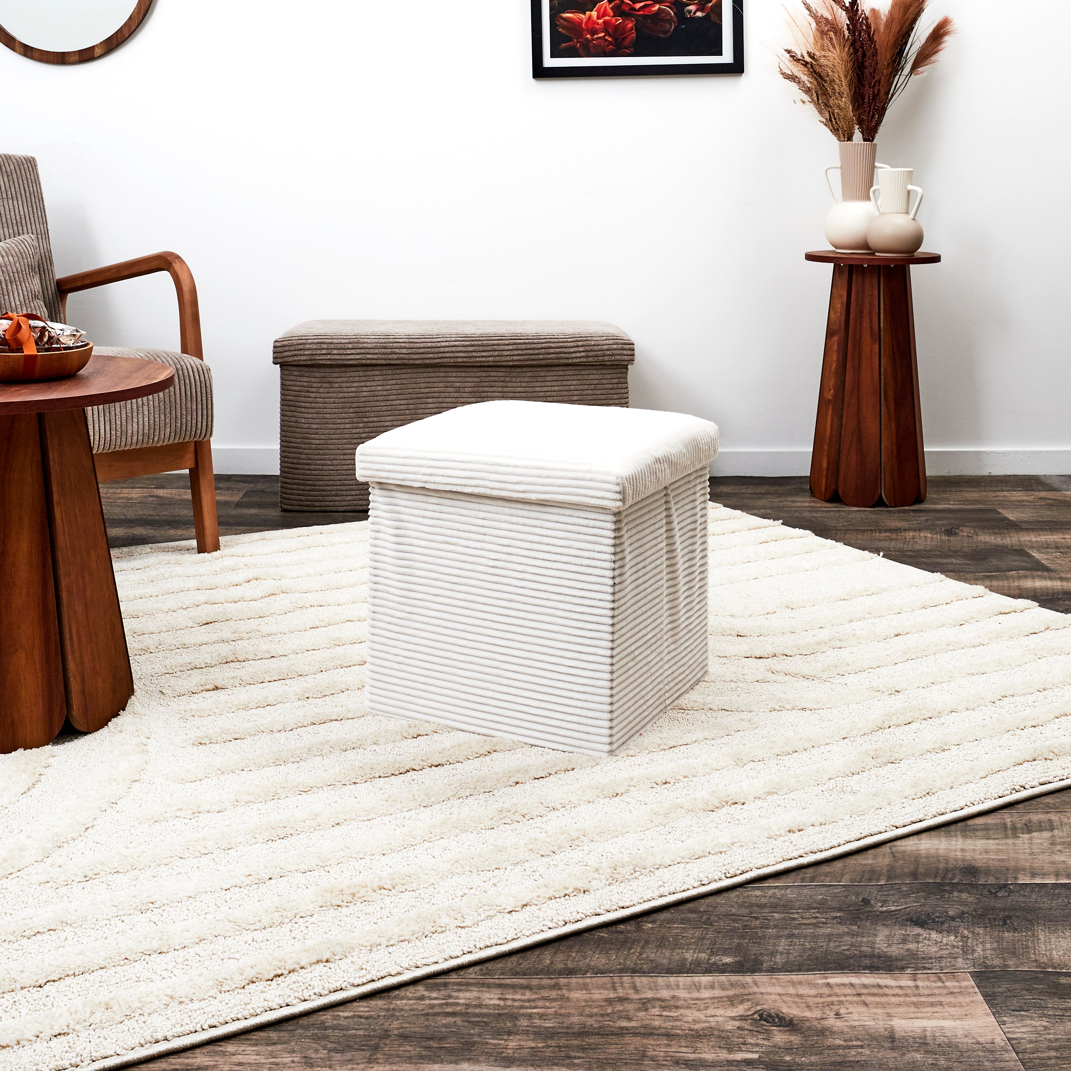 COFFRE POUF PLIABLE COTELE SCOTT BEIGE