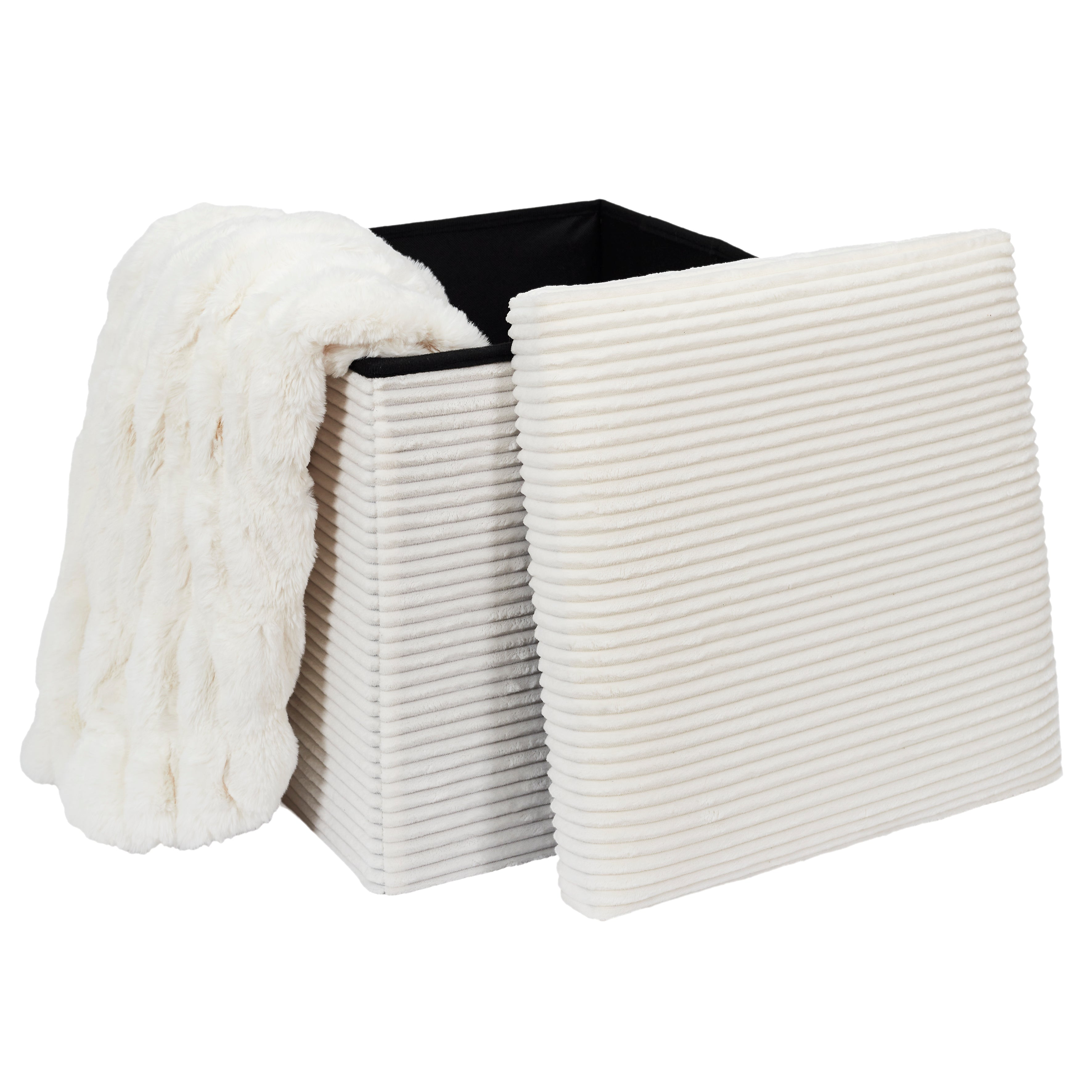 COFFRE POUF PLIABLE COTELE SCOTT BEIGE