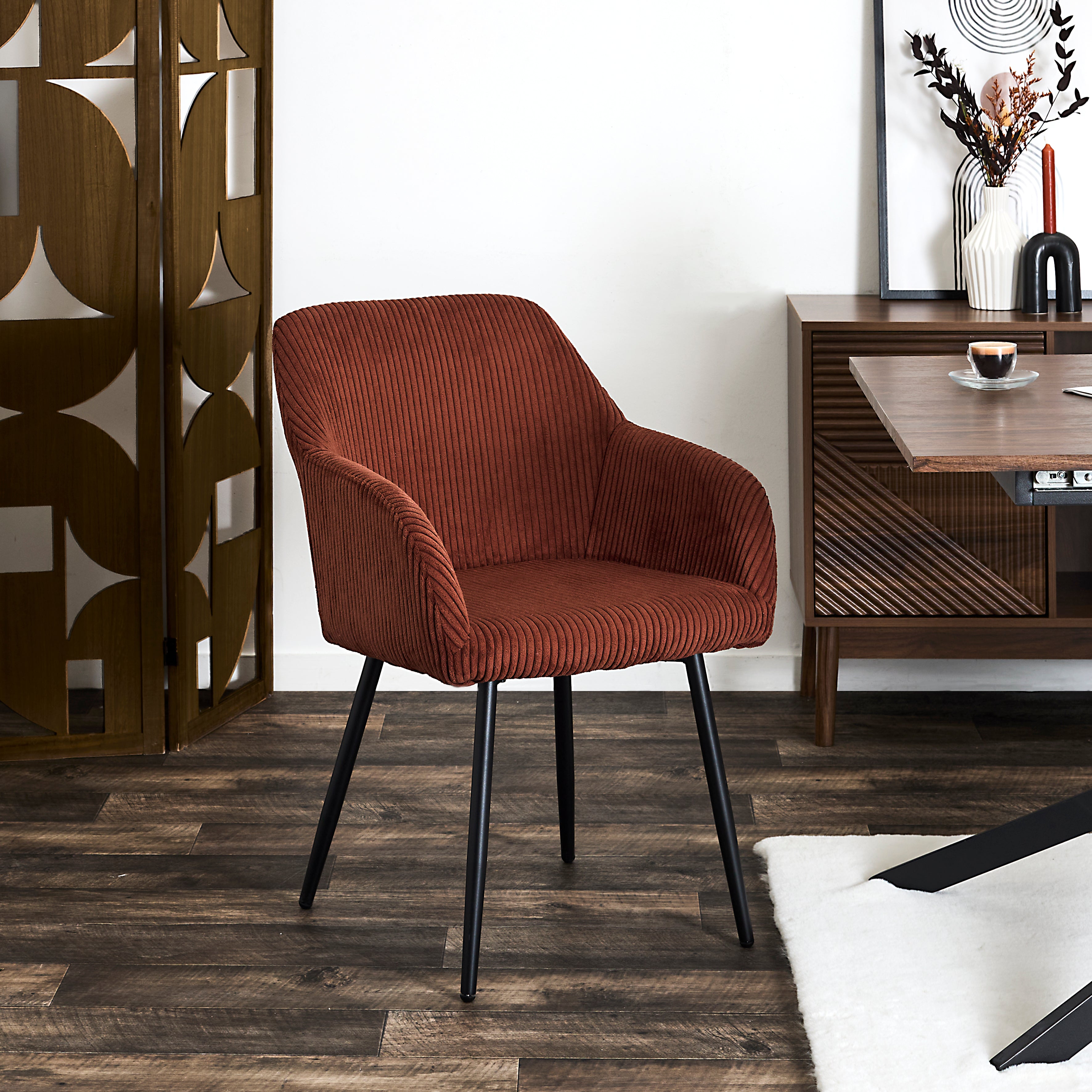 FAUTEUIL COTELE SCOTT TERRACOTTA - LOT DE 2