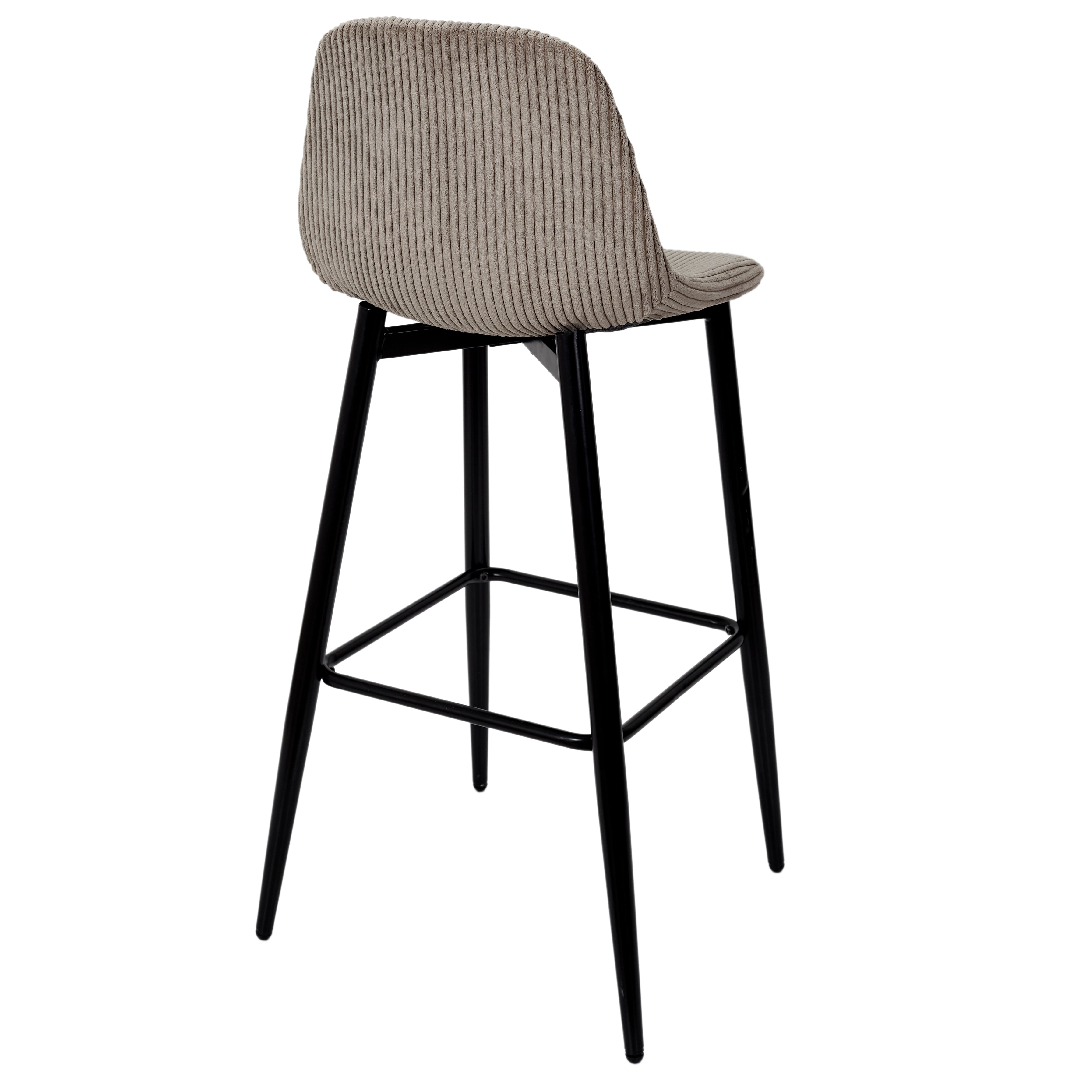 CHAISE DE BAR COTELE SCOTT TAUPE - LOT DE 2