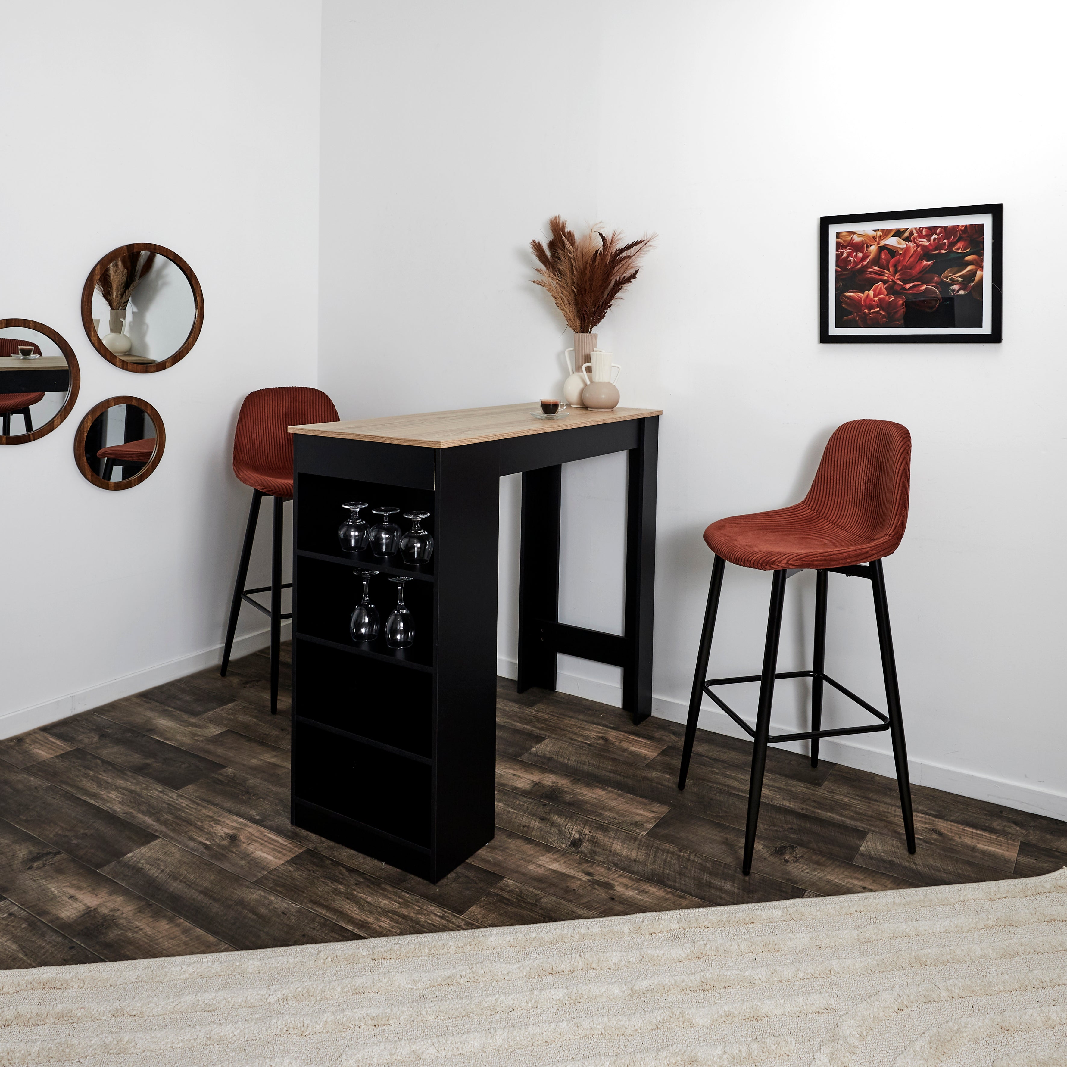 CHAISE DE BAR COTELE SCOTT TERRA - LOT DE 2