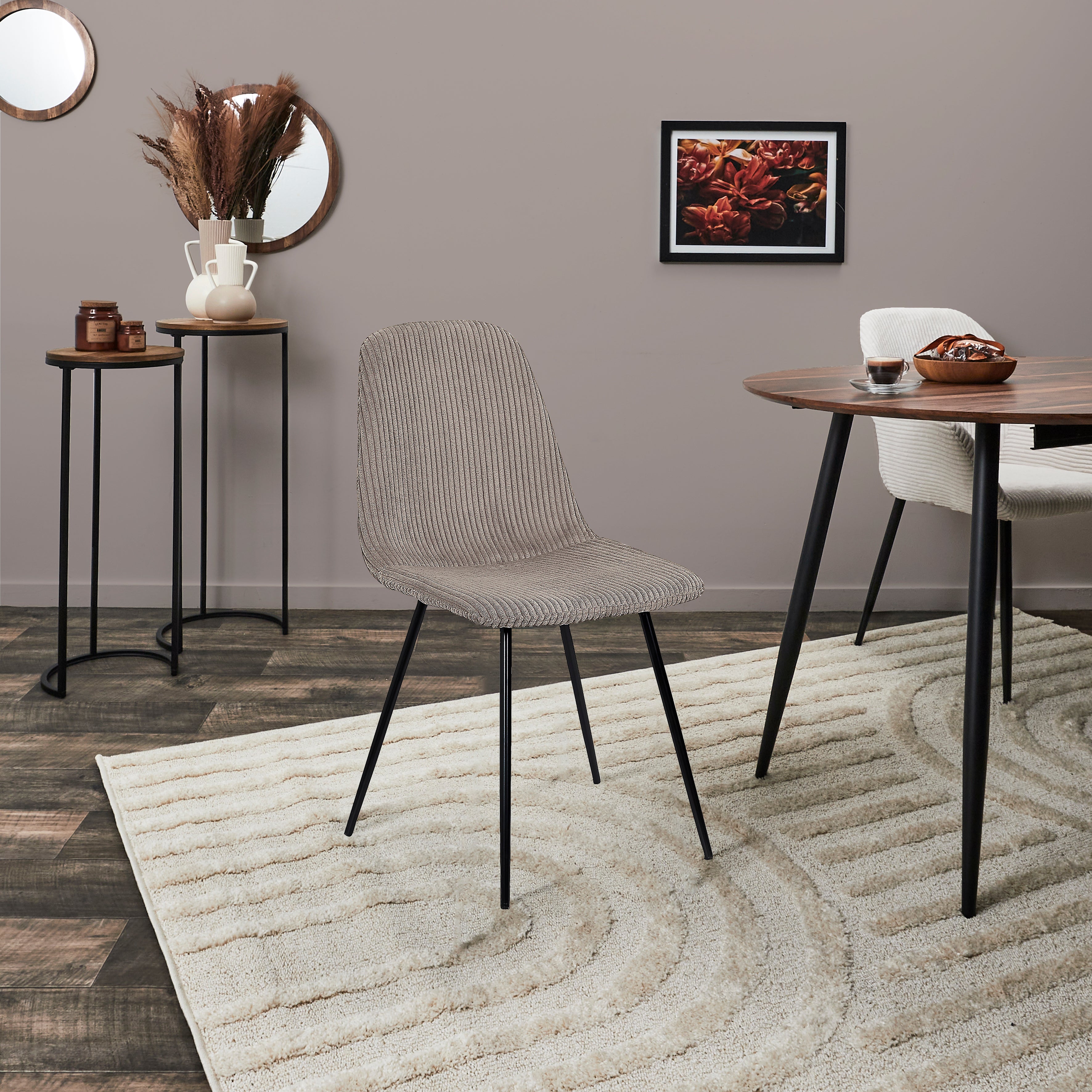 CHAISE COTELE SCOTT TAUPE - LOT DE 4