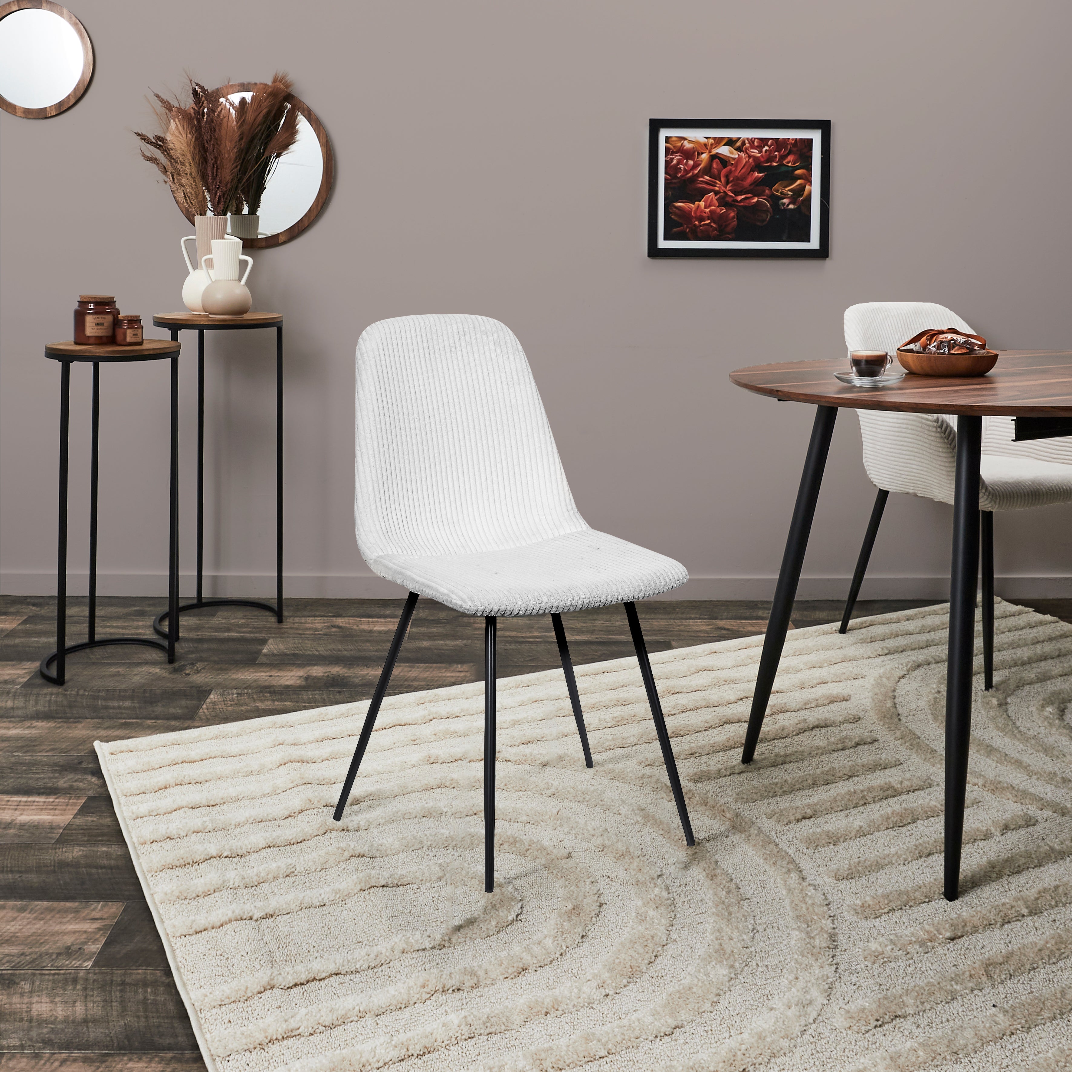 CHAISE COTELE SCOTT BEIGE - LOT DE 4