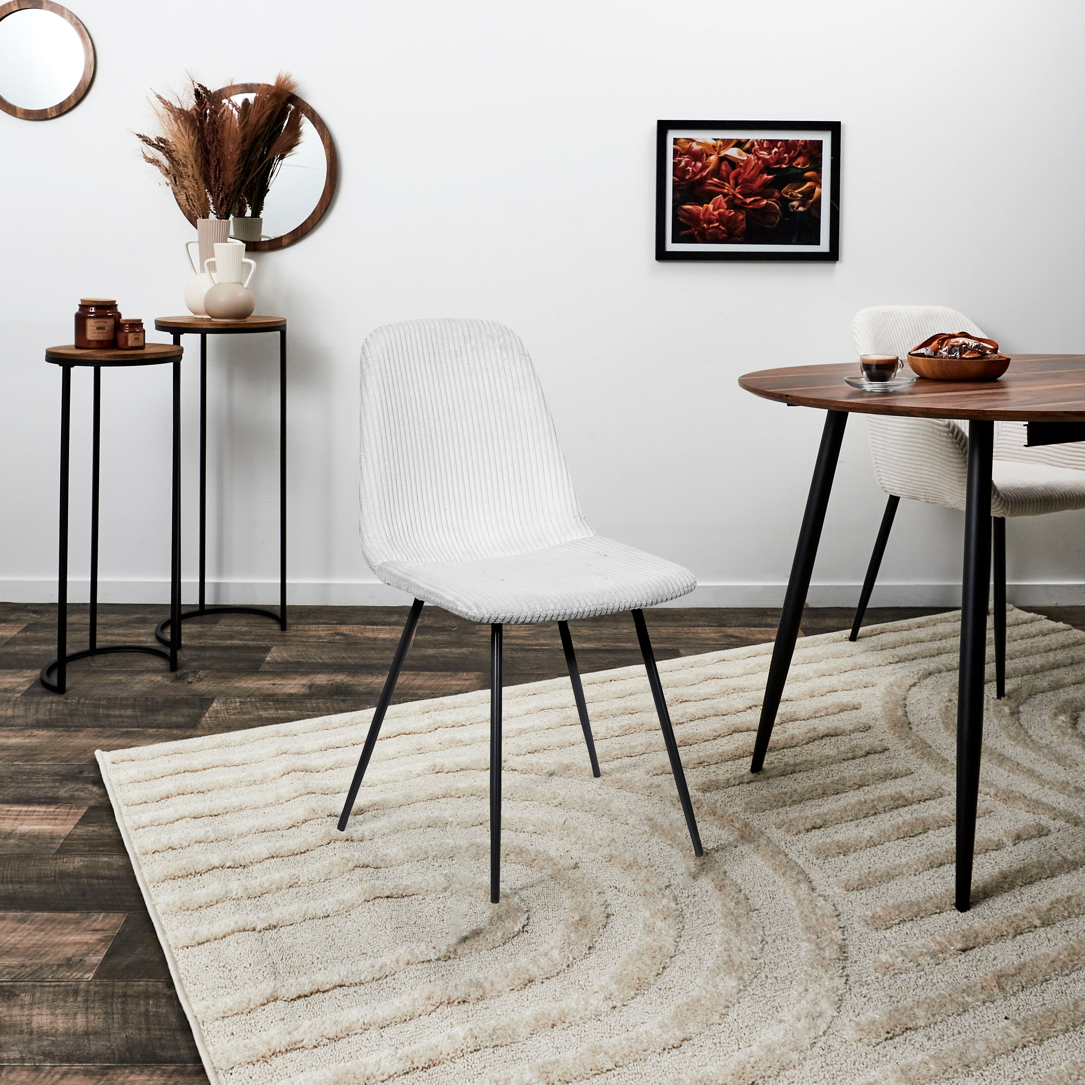 CHAISE COTELE SCOTT BEIGE - LOT DE 4