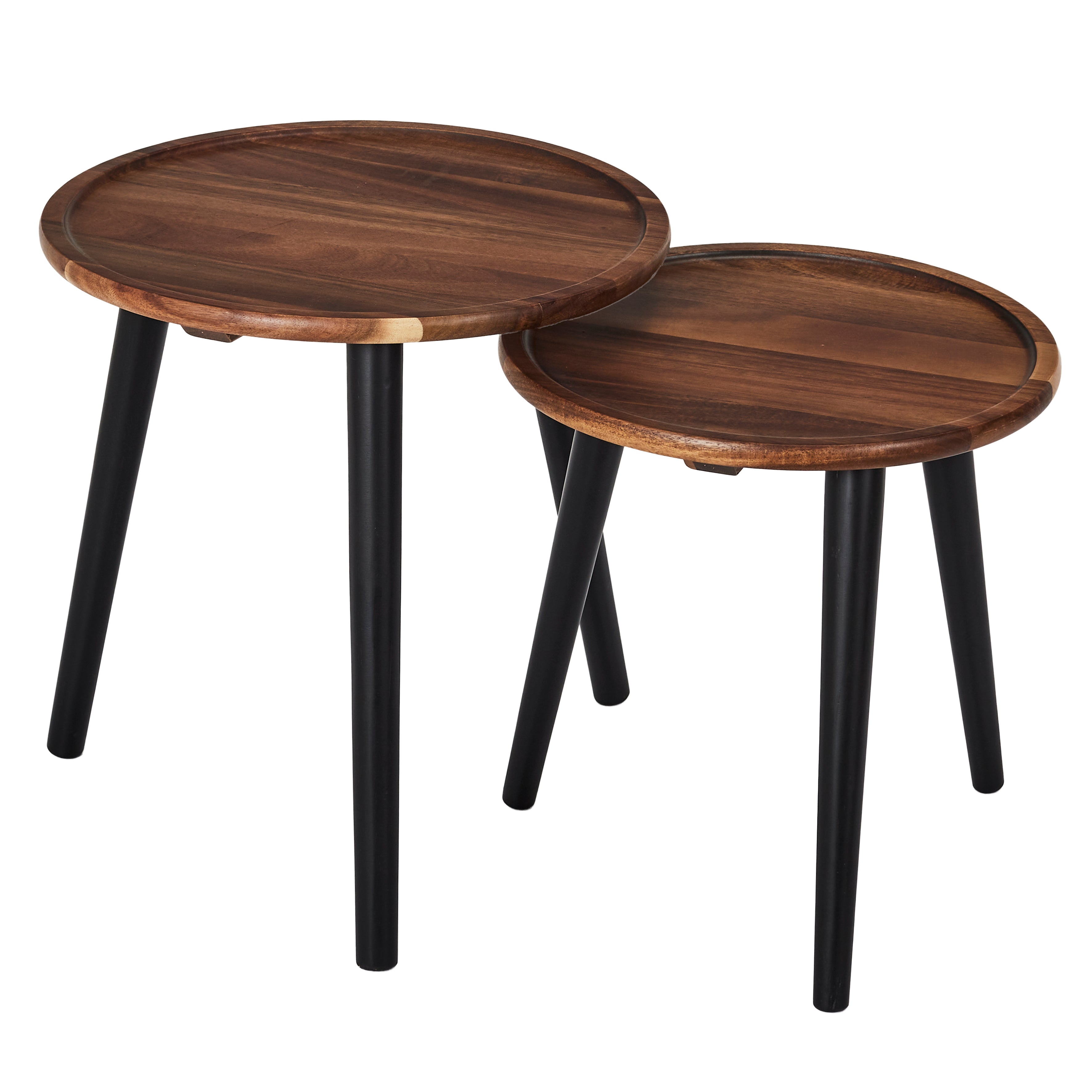 TABLE GIGOGNE ROND ACACIA X2