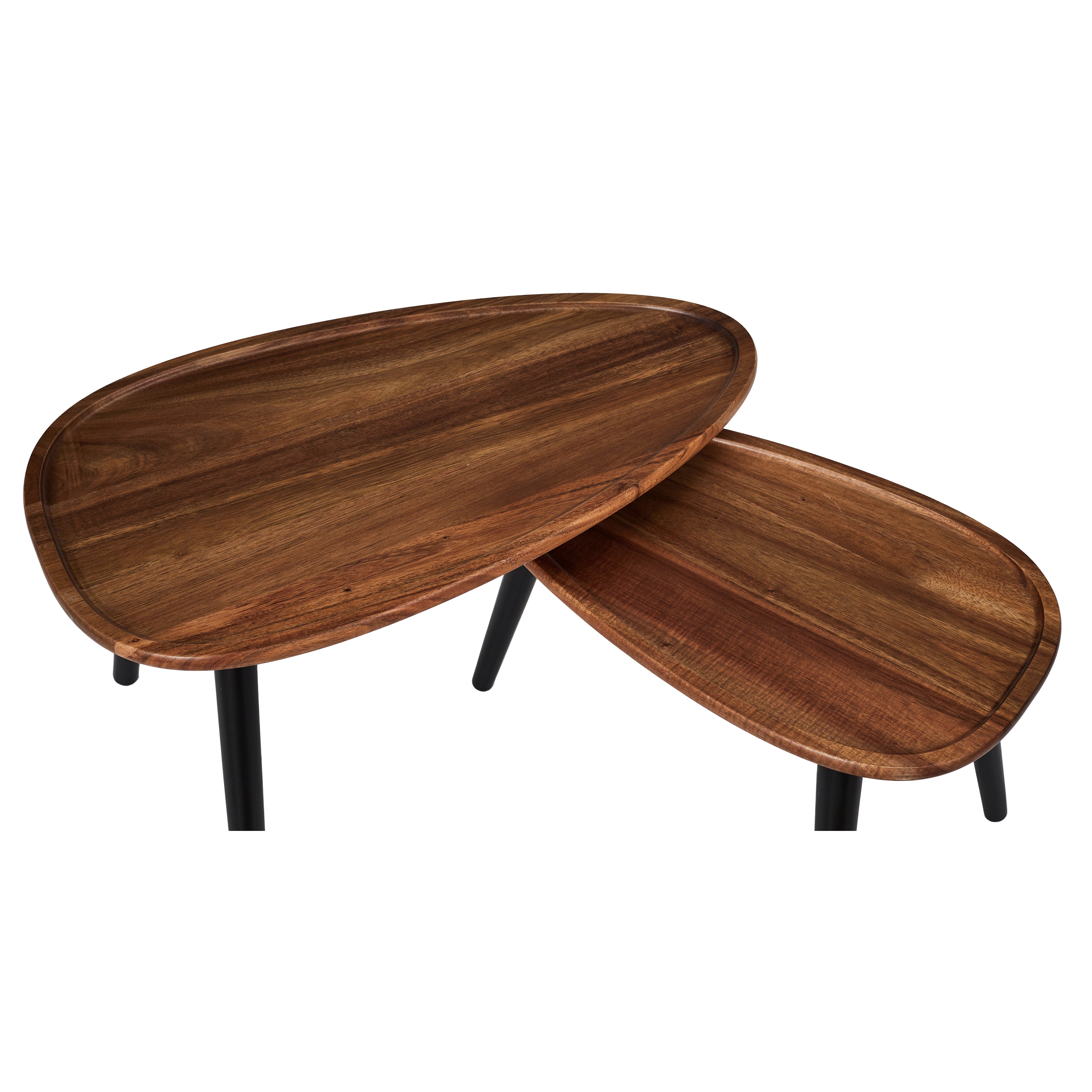 TABLE GIGOGNE GALET ACACIA X2
