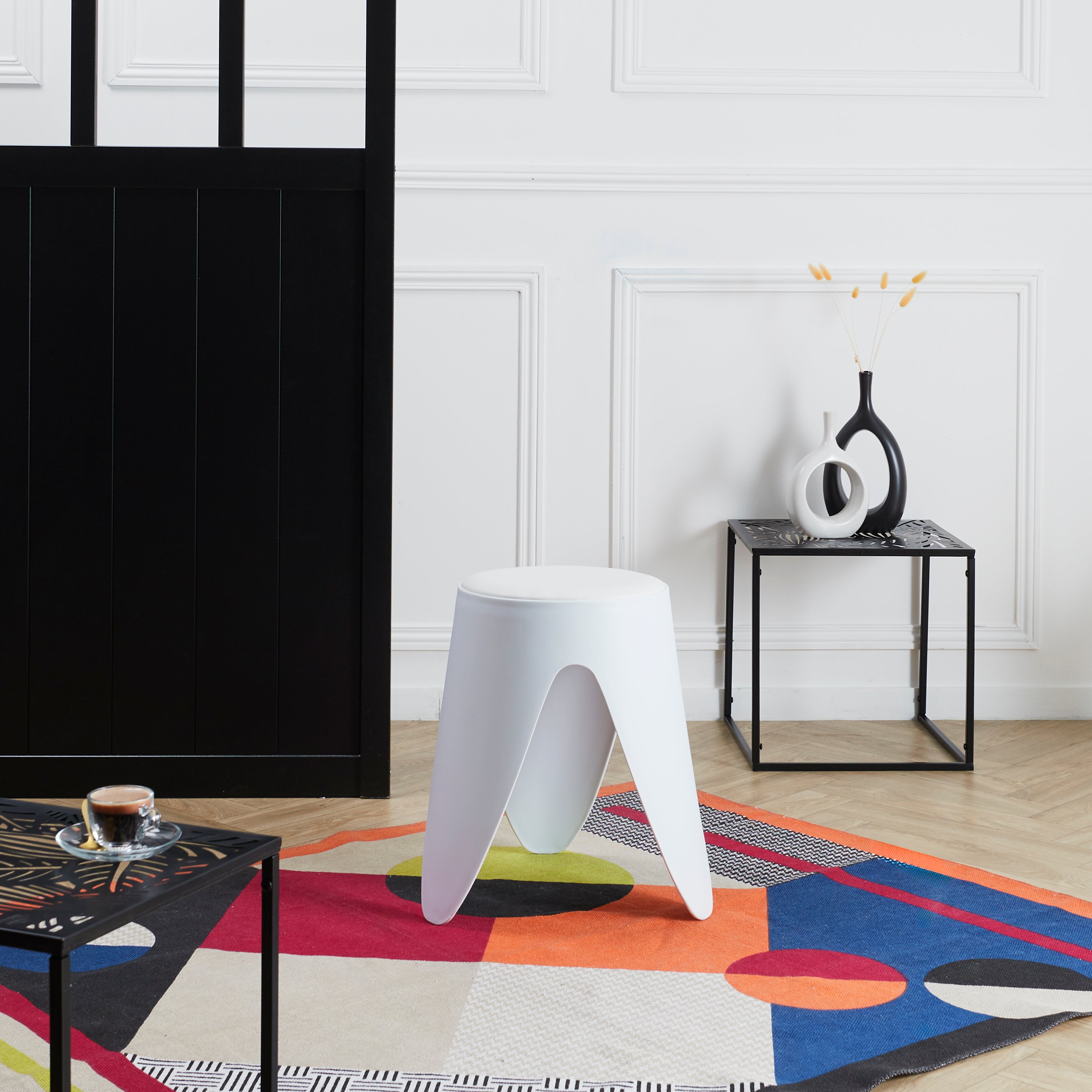 TABOURET EVE BLANC