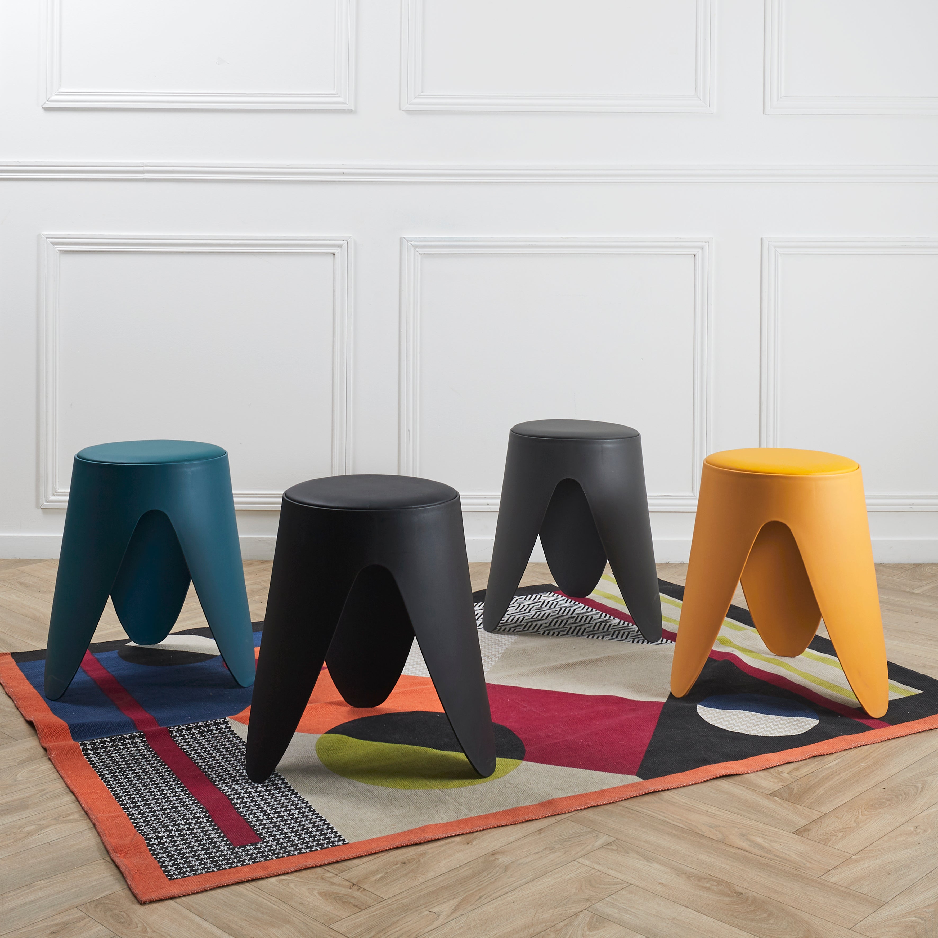 TABOURET EVE JAUNE MOUTARDE