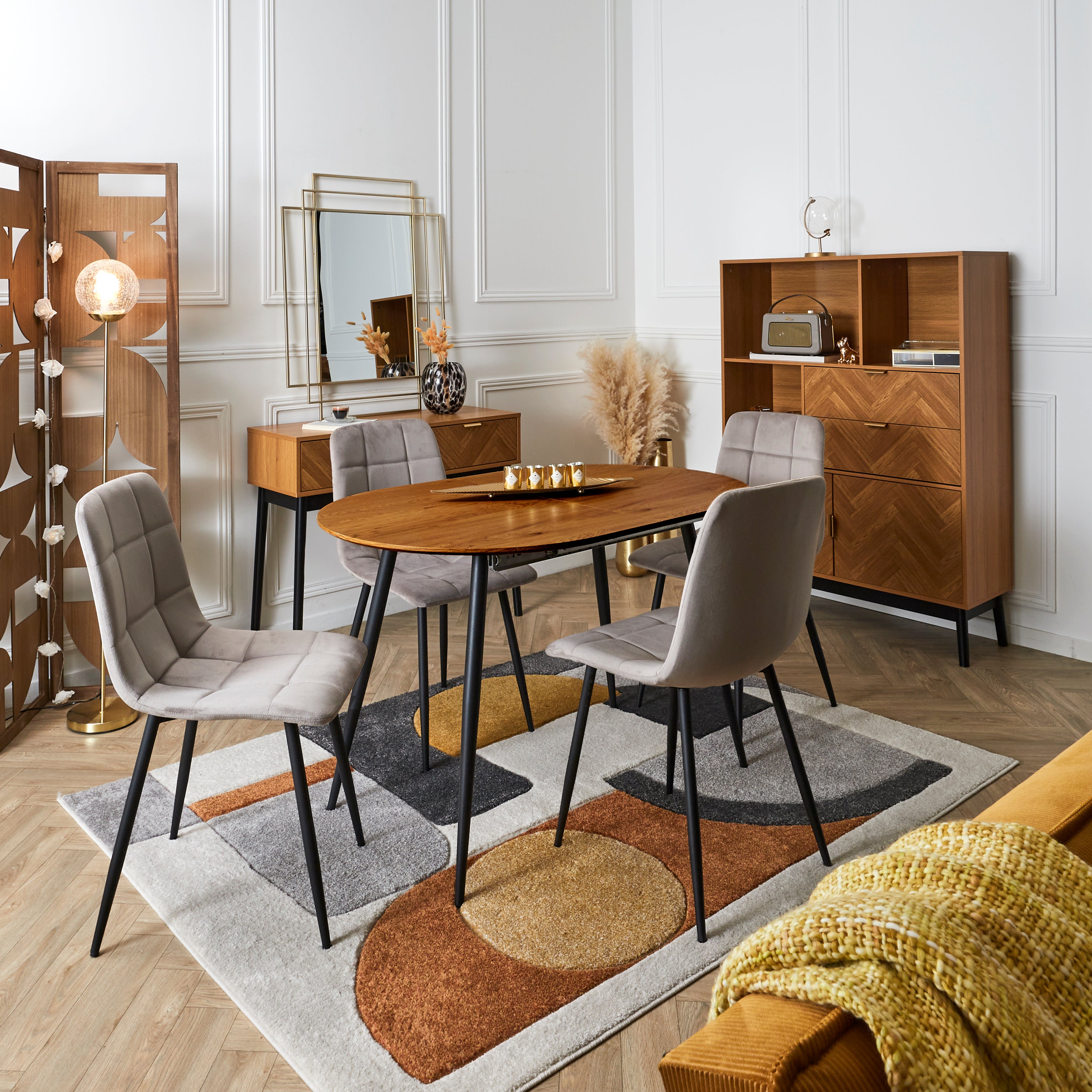 CHAISE MATEO TAUPE - LOT DE 4