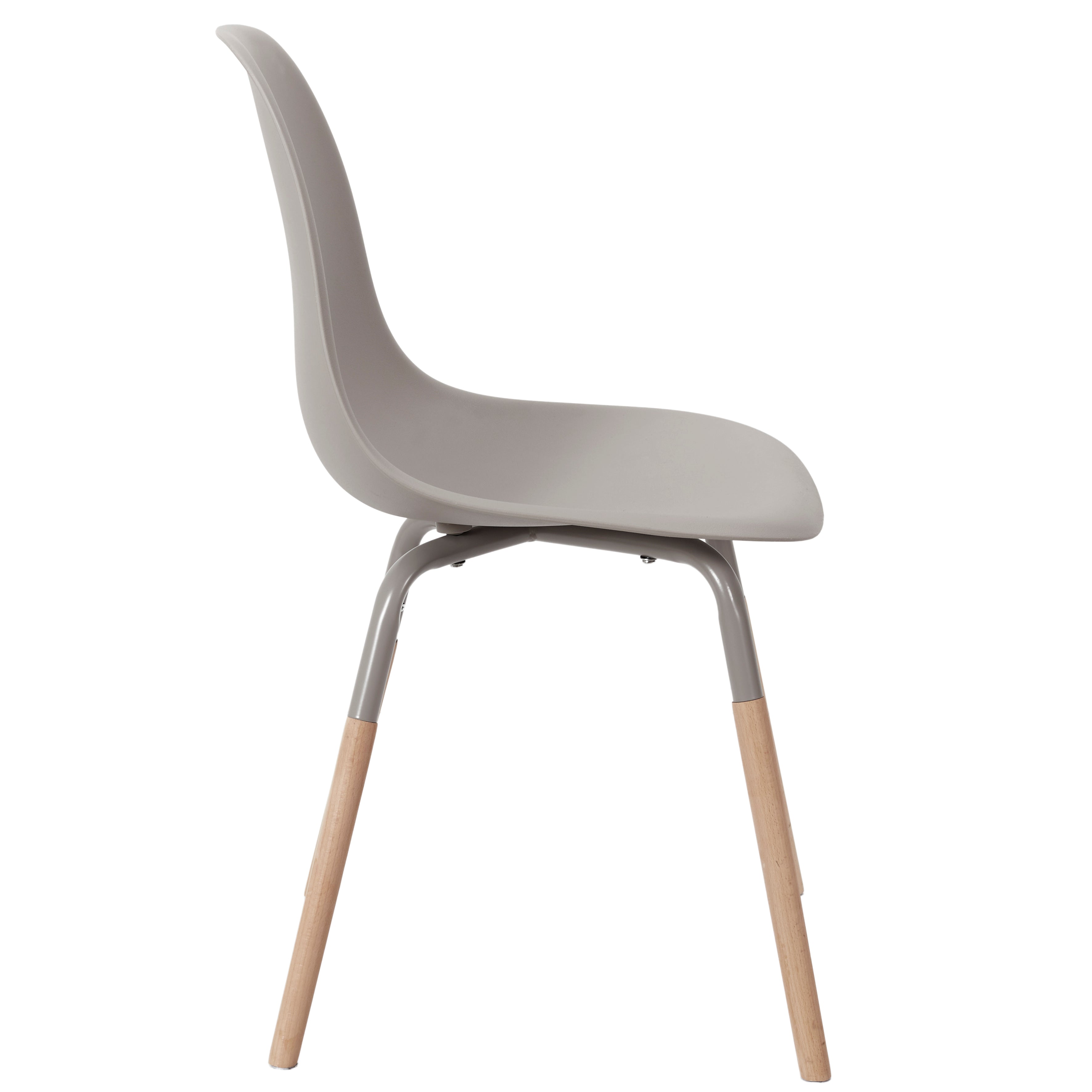 CHAISE PP PHENIX TAUPE HOME DECO FACTORY - LOT DE 4