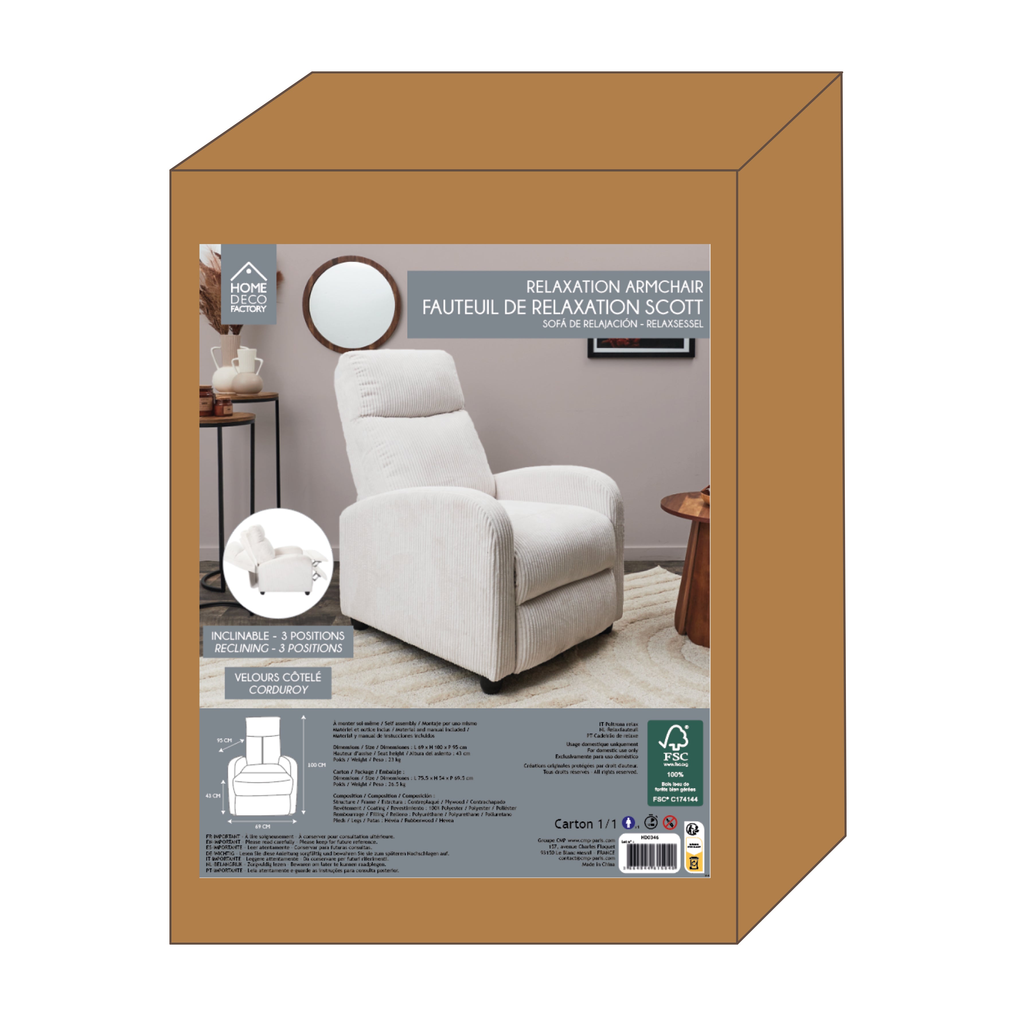 FAUTEUIL DREAM COTELE SCOTT BEIGE