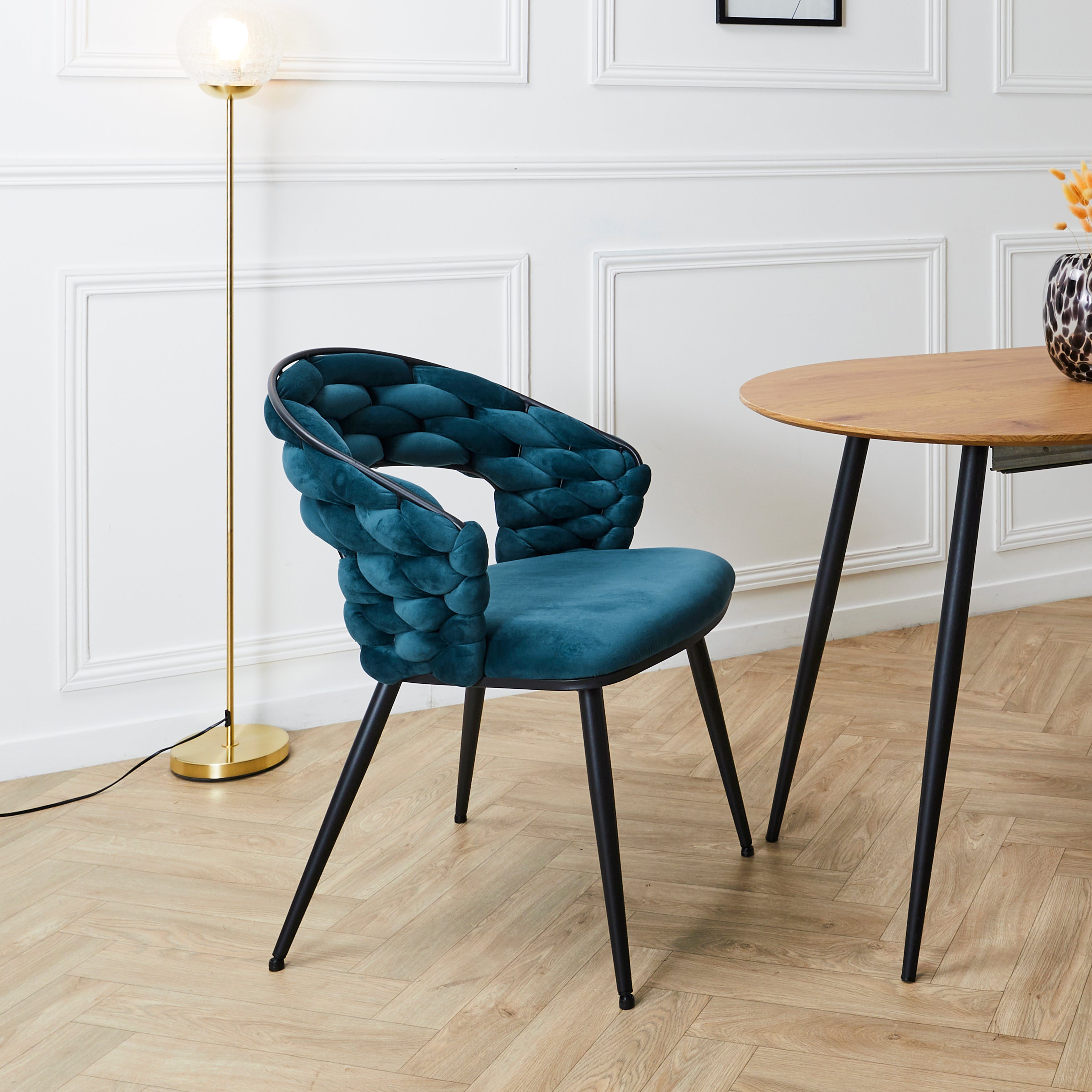 FAUTEUIL SAWYER BLEU CANARD A1 - LOT DE 2