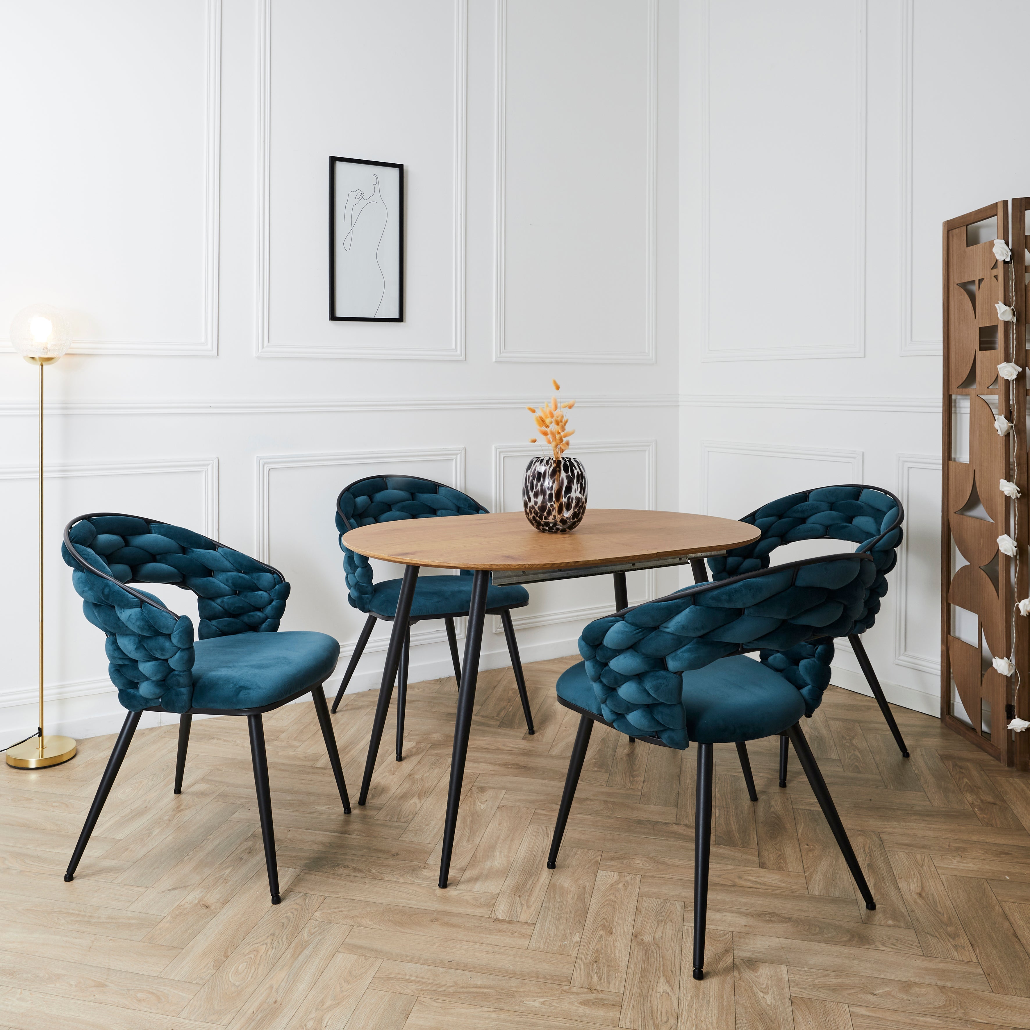 FAUTEUIL SAWYER BLEU CANARD A1 - LOT DE 2
