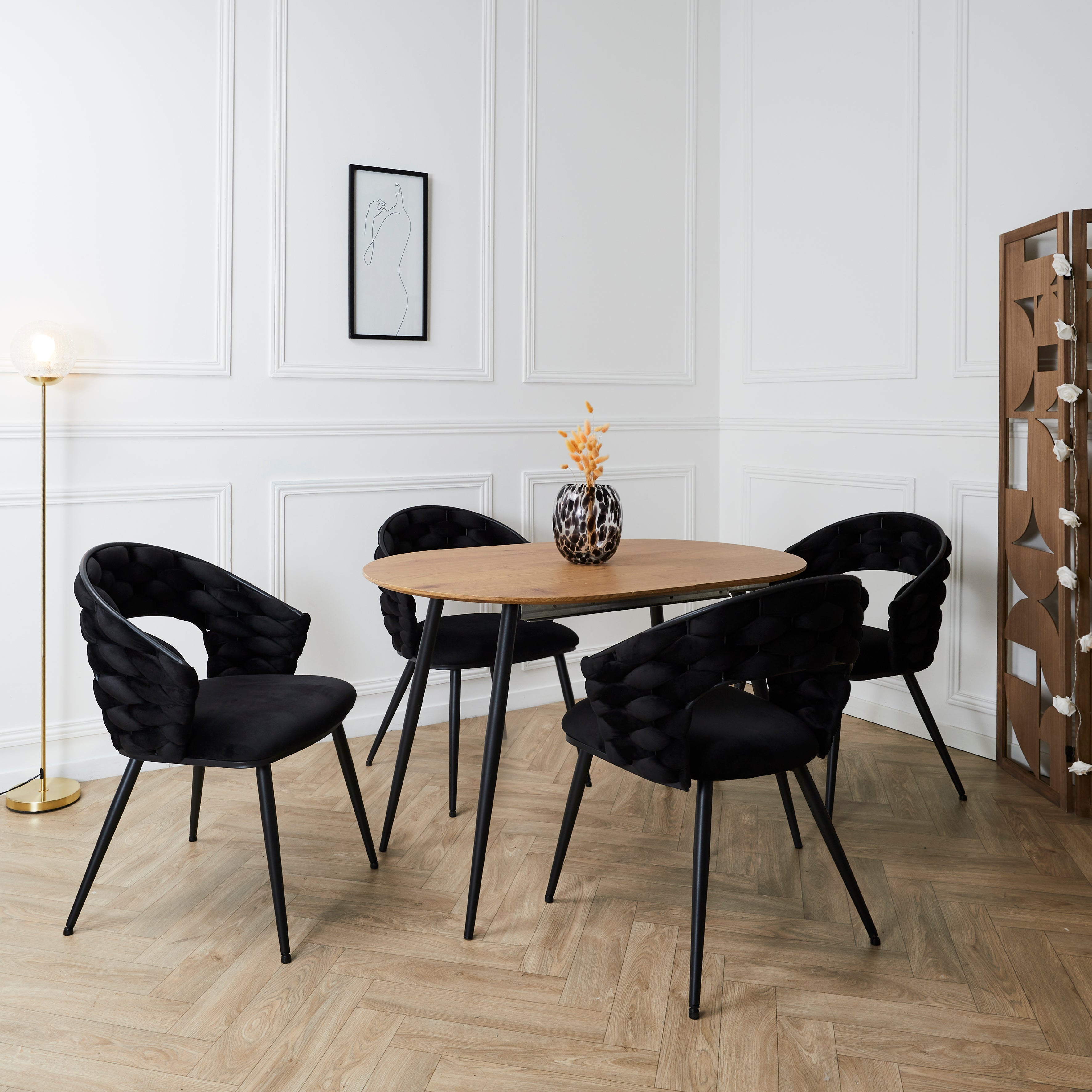 FAUTEUIL SAWYER NOIR A1 - LOT DE 2