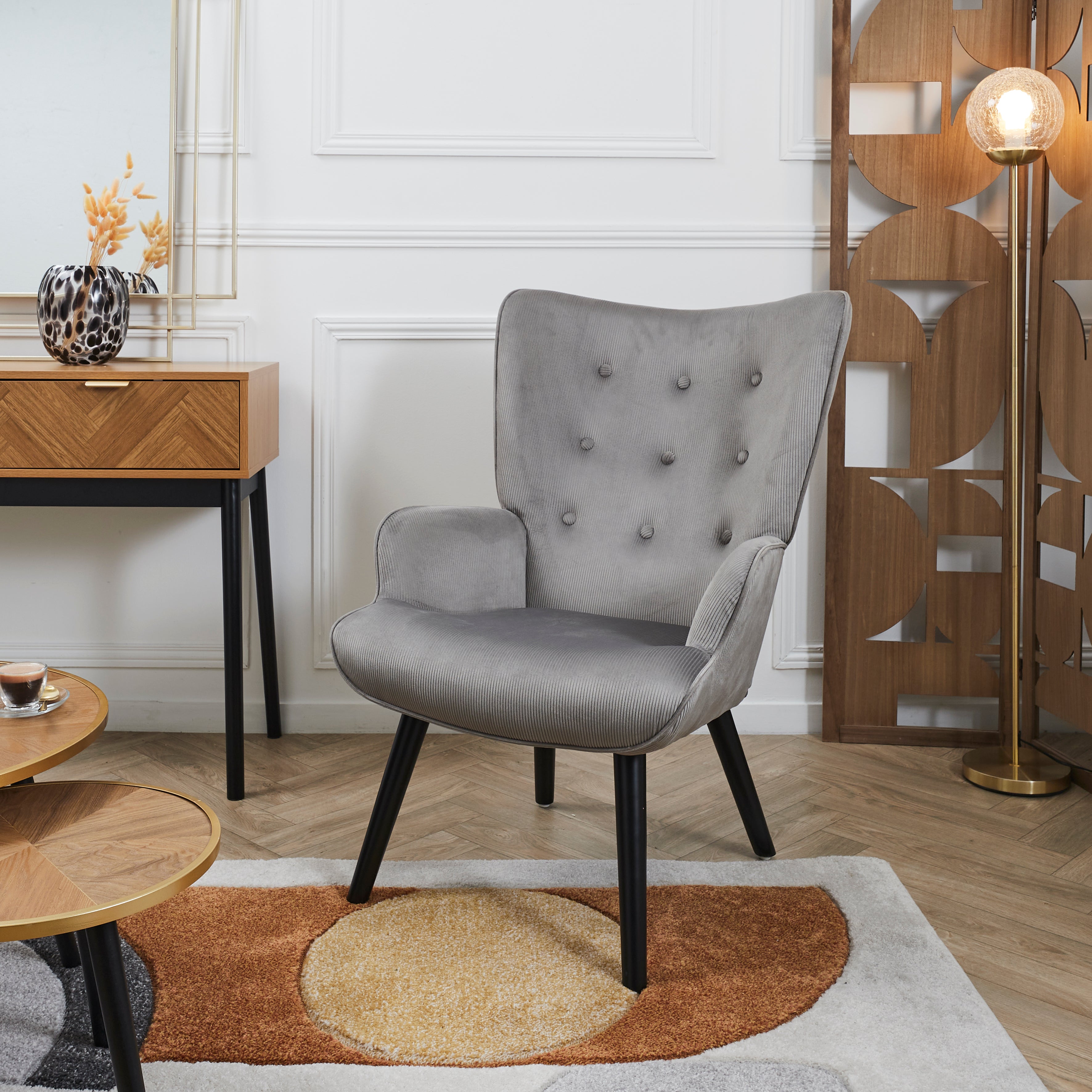 FAUTEUIL DE SALON GIULIA GRIS A1