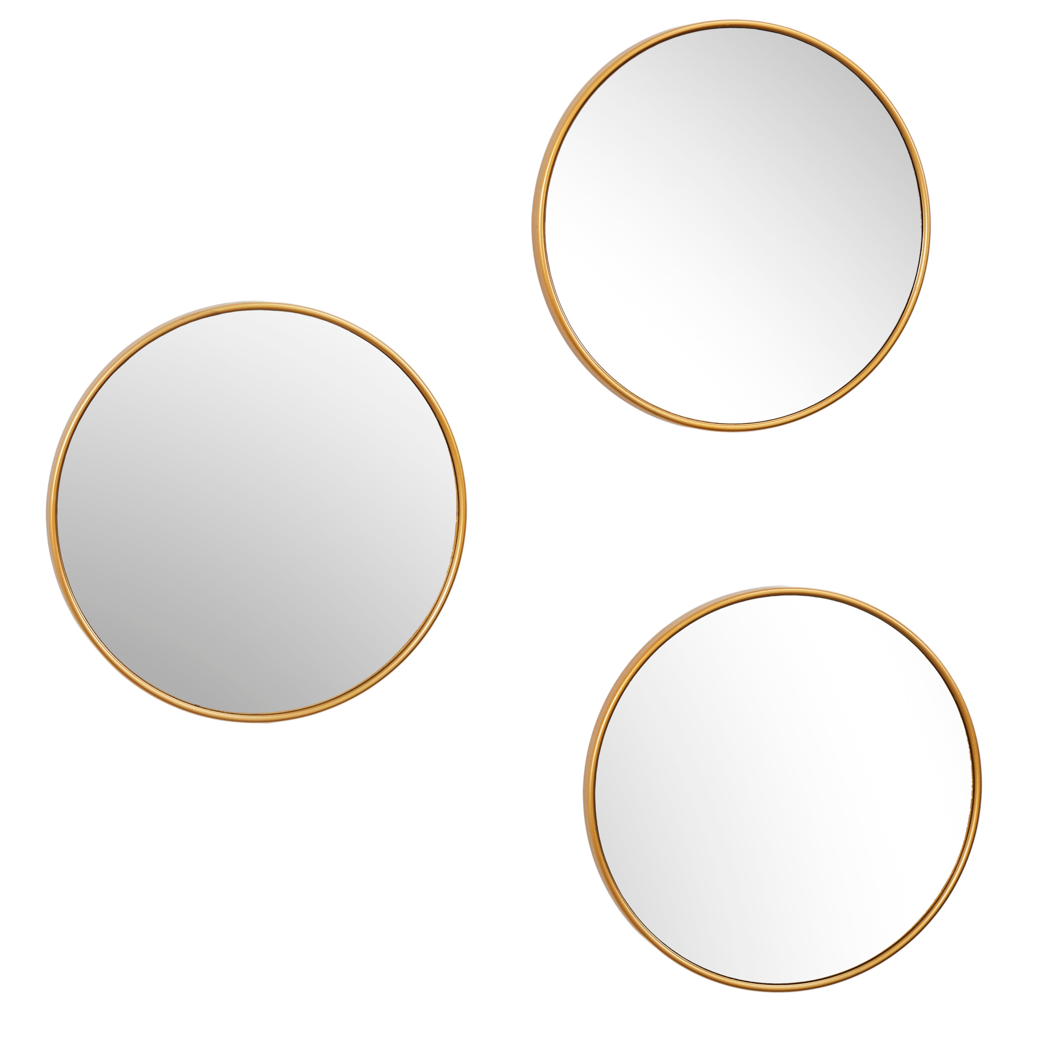 MIROIR TORONTO DORE D26CM X3