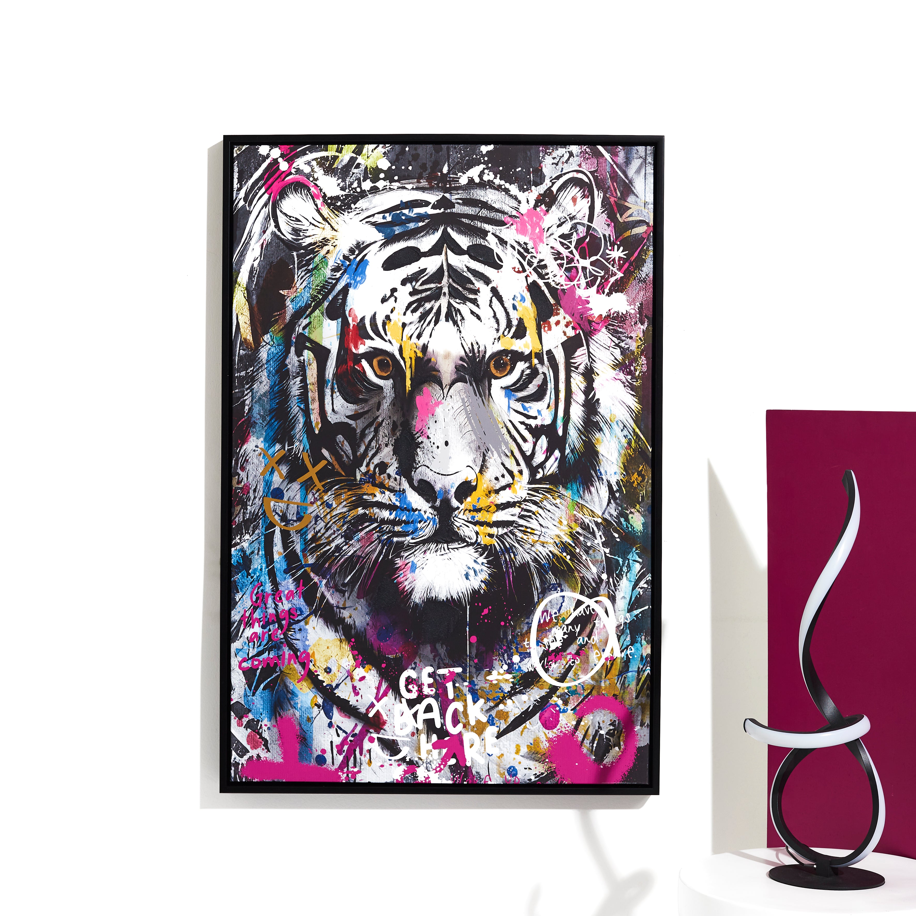 TABLEAU TIGRE COLORE 60X90CM
