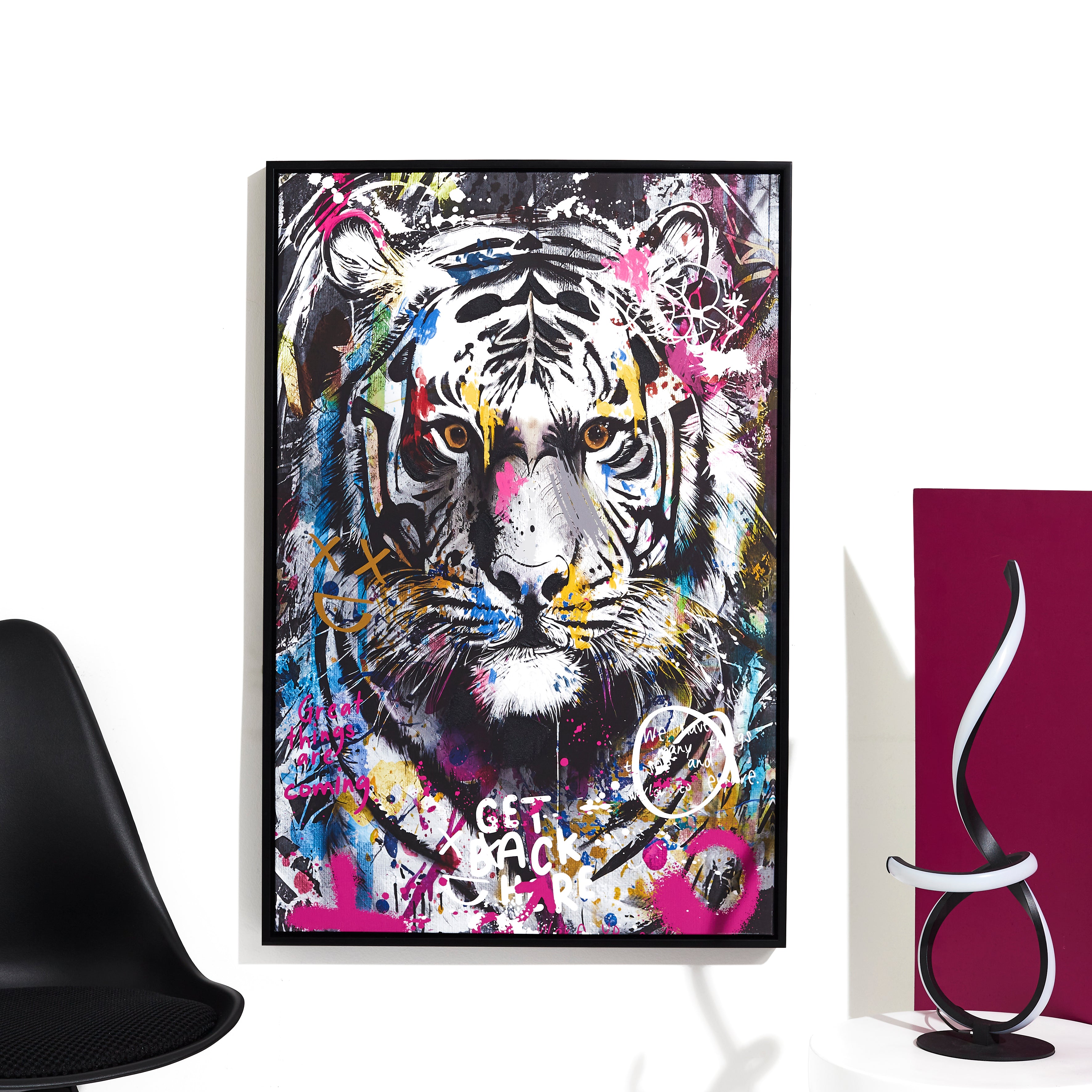 TABLEAU TIGRE COLORE 60X90CM