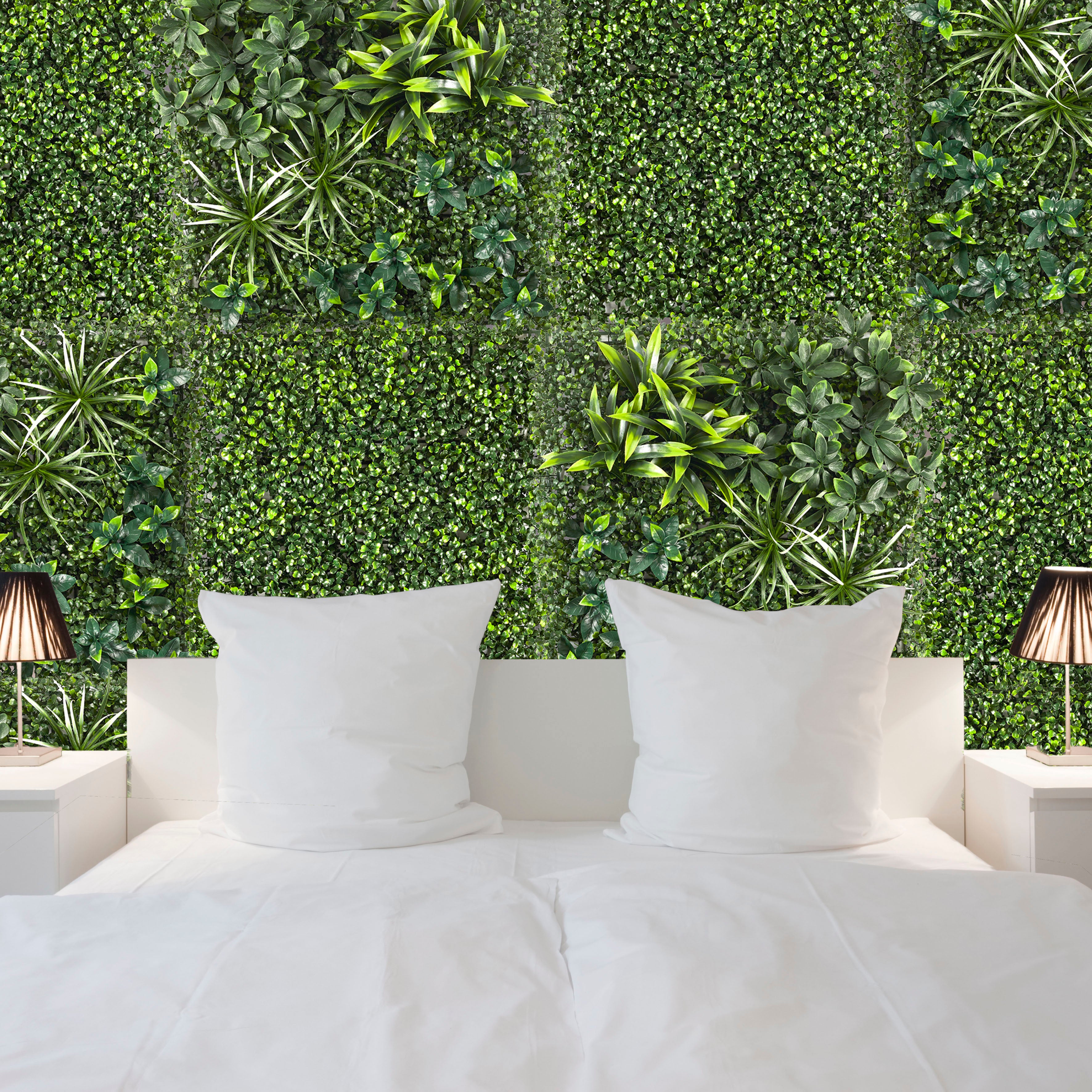 MUR VEGETAL ARTIFICIEL FEUILLAGE 50X50CM