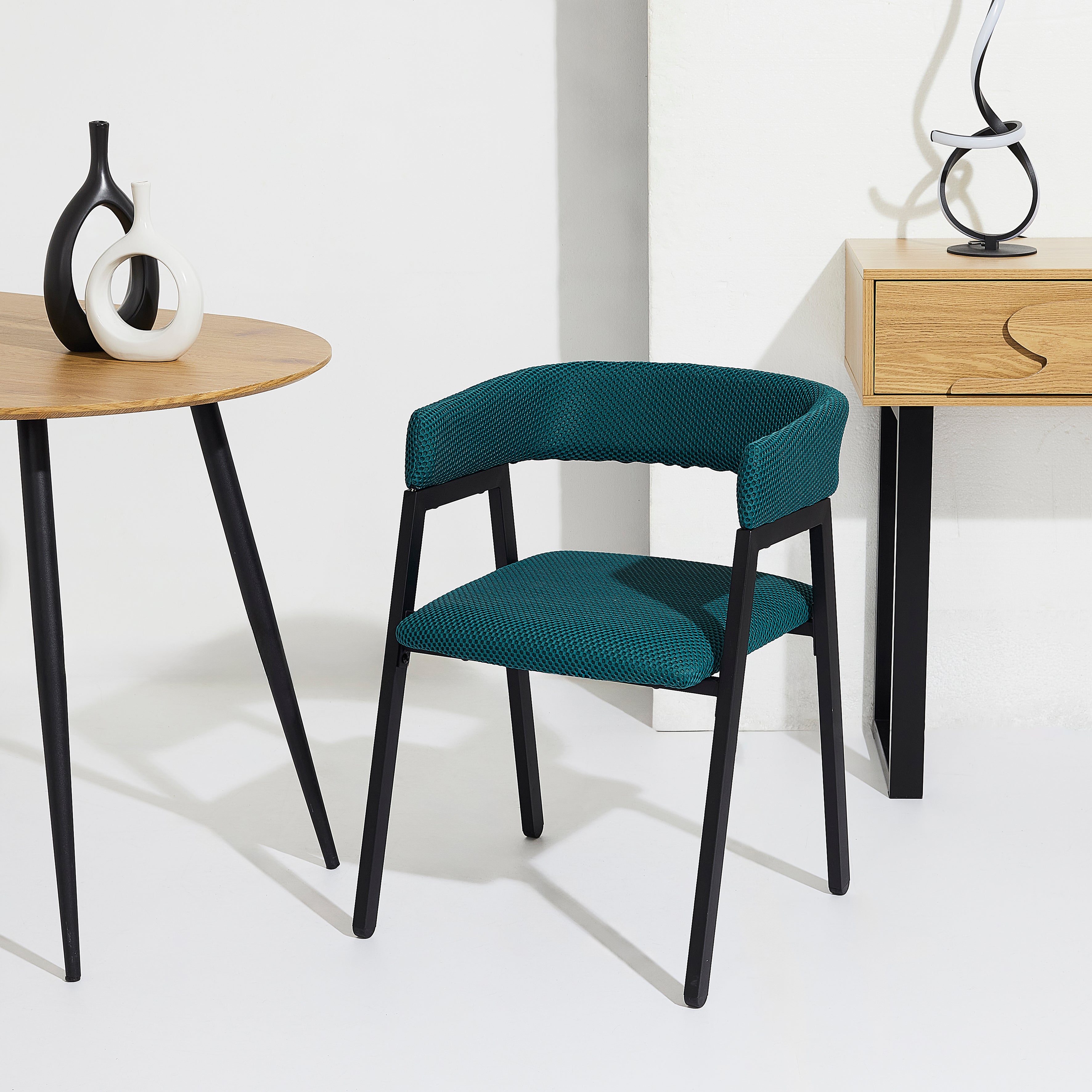 FAUTEUIL DESIGN ATOME BLEU - LOT DE 2