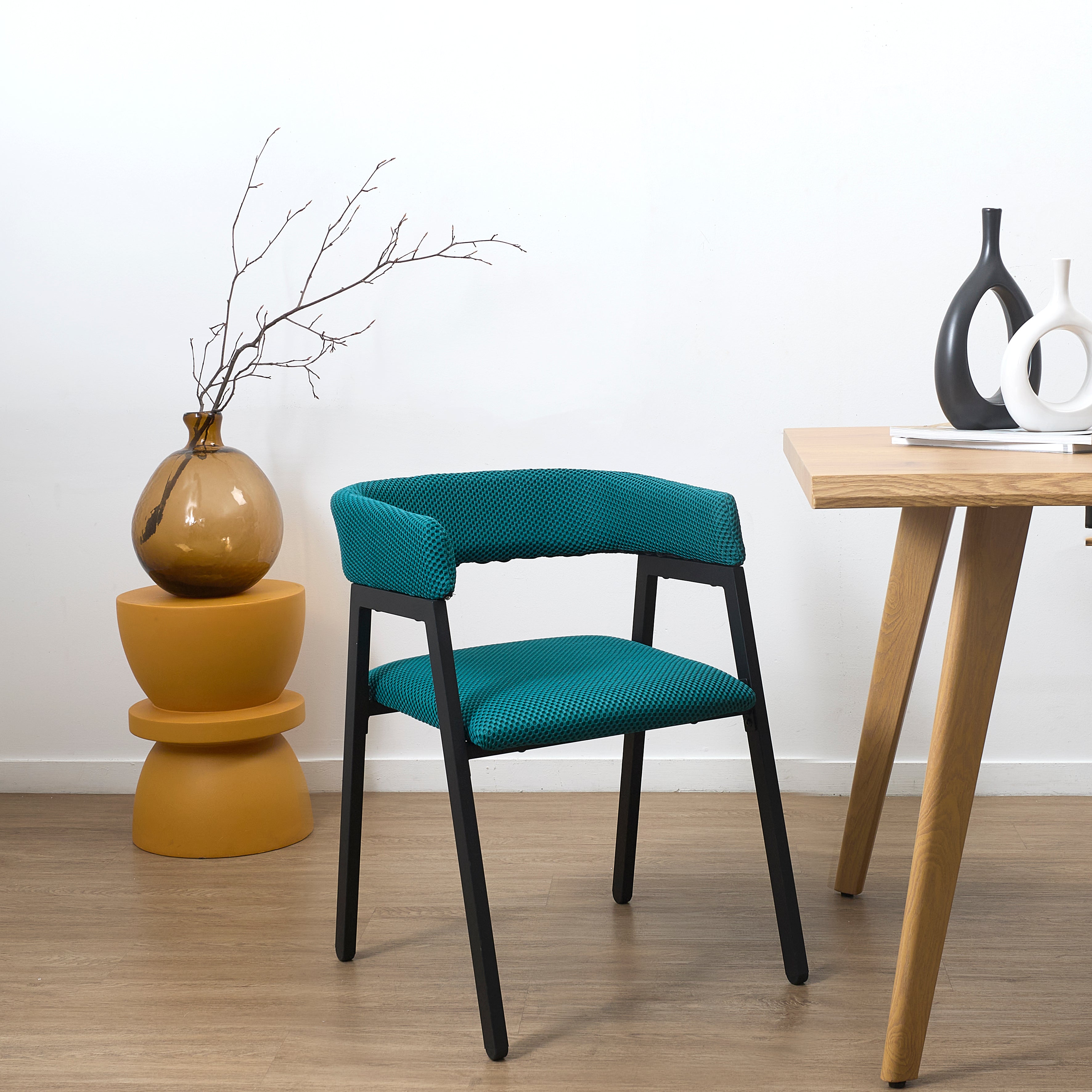FAUTEUIL DESIGN ATOME BLEU - LOT DE 2