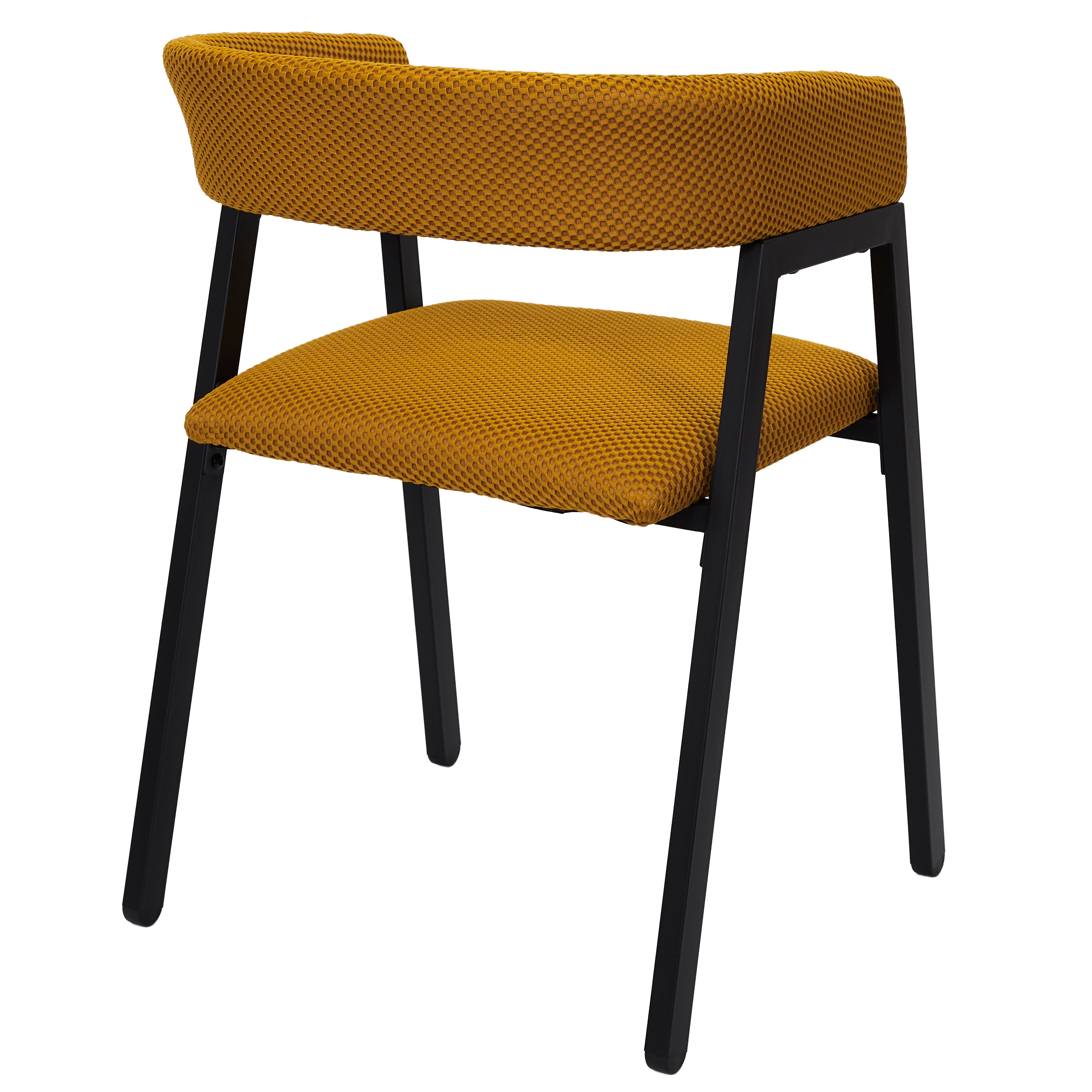 FAUTEUIL DESIGN ATOME JAUNE - LOT DE 2